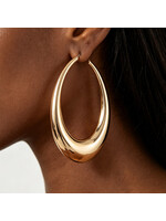 Polished Crescent Hoop Earrings