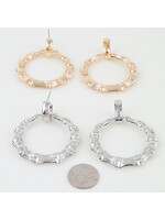 Polished Bamboo Hoop Earrings