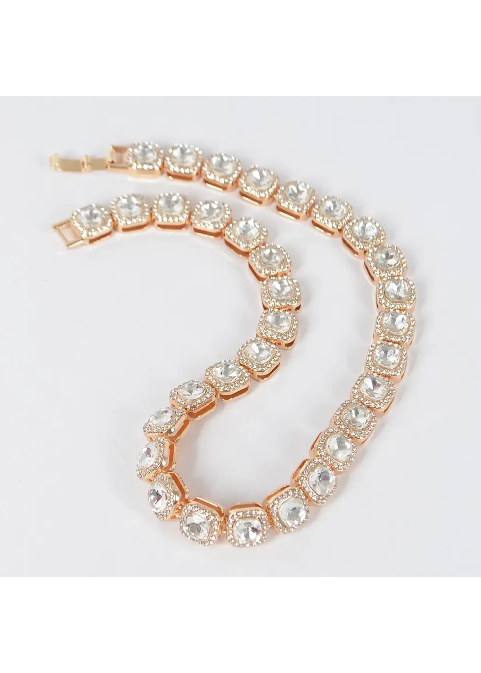 Rhinestone Chain Necklace