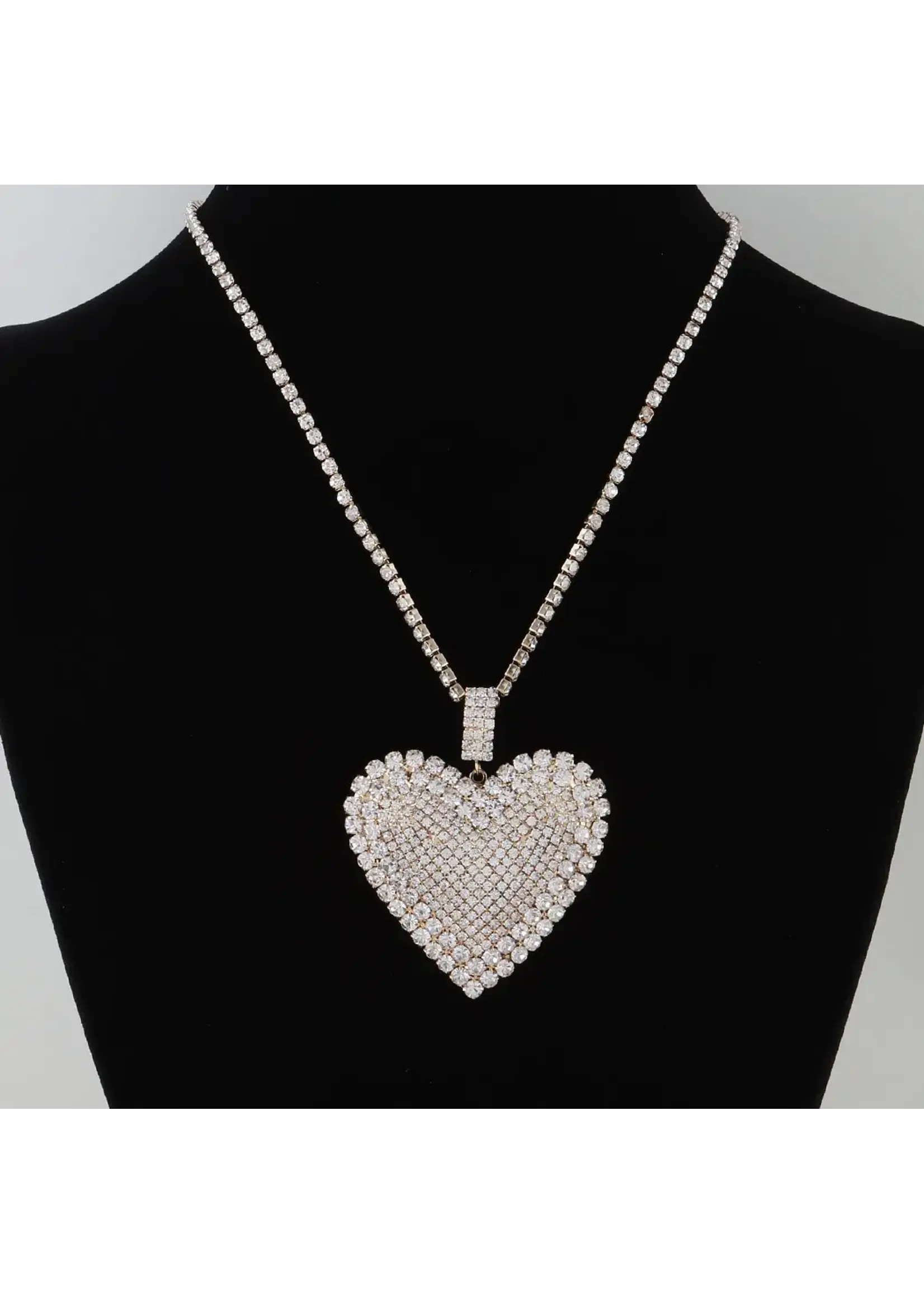 Bejewelled Heart Statement Necklace