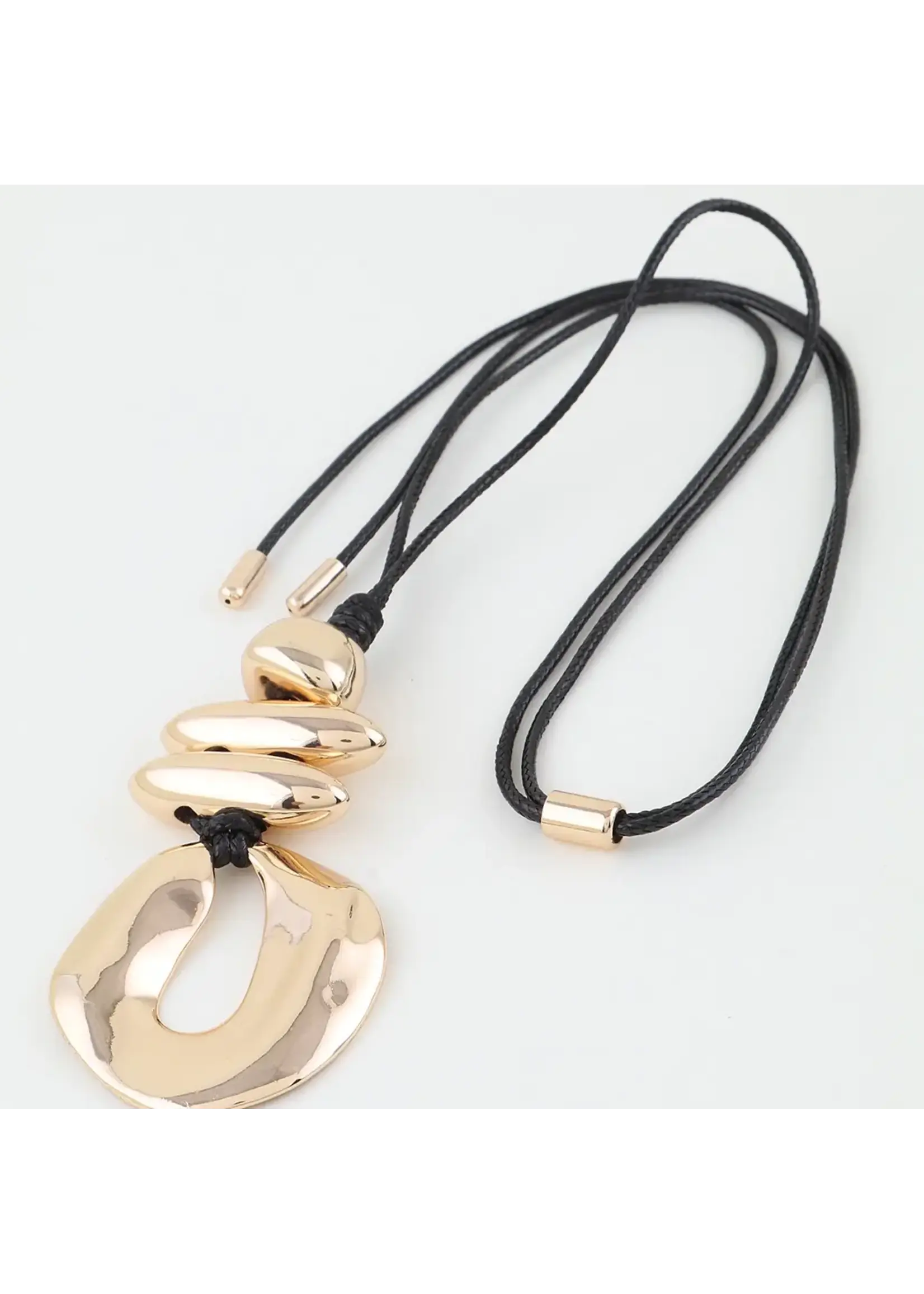 Abstract Stone Drop Wrap Necklace