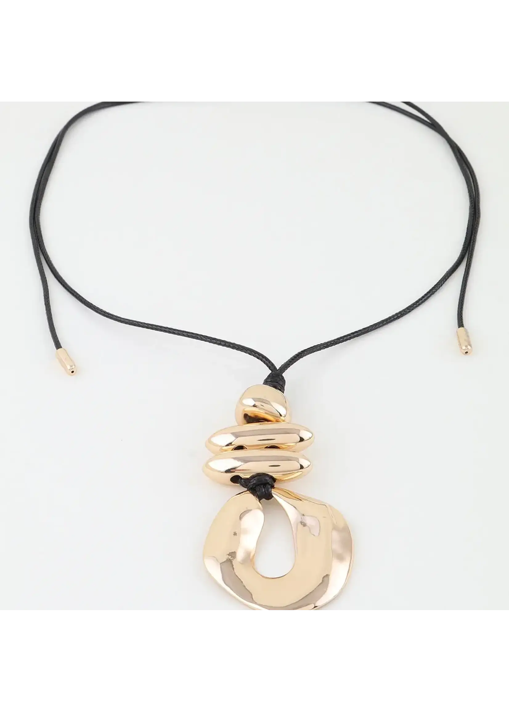 Abstract Stone Drop Wrap Necklace
