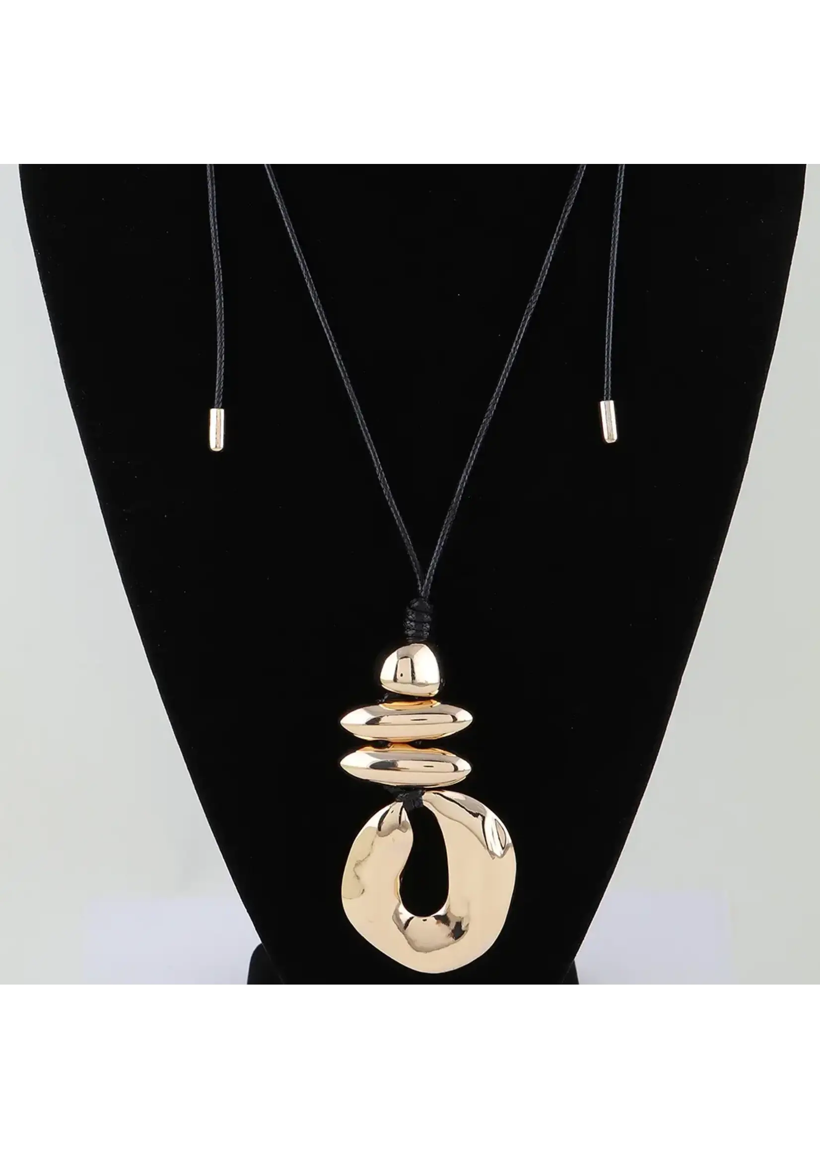 Abstract Stone Drop Wrap Necklace