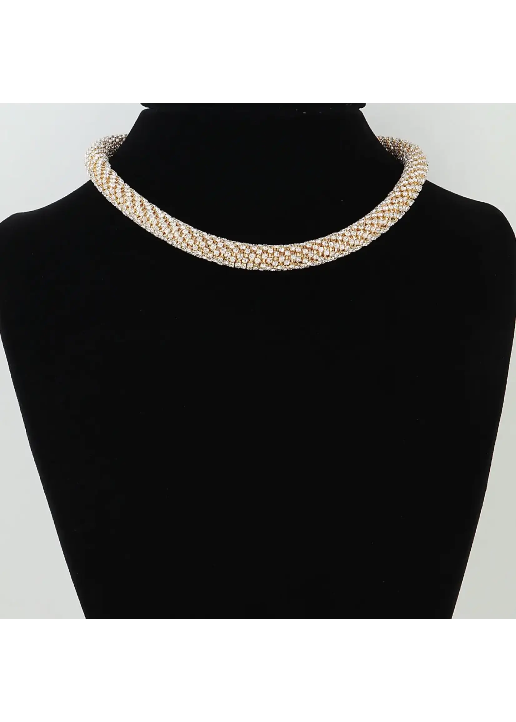 Bejeweled Modern Statement Choker Necklace