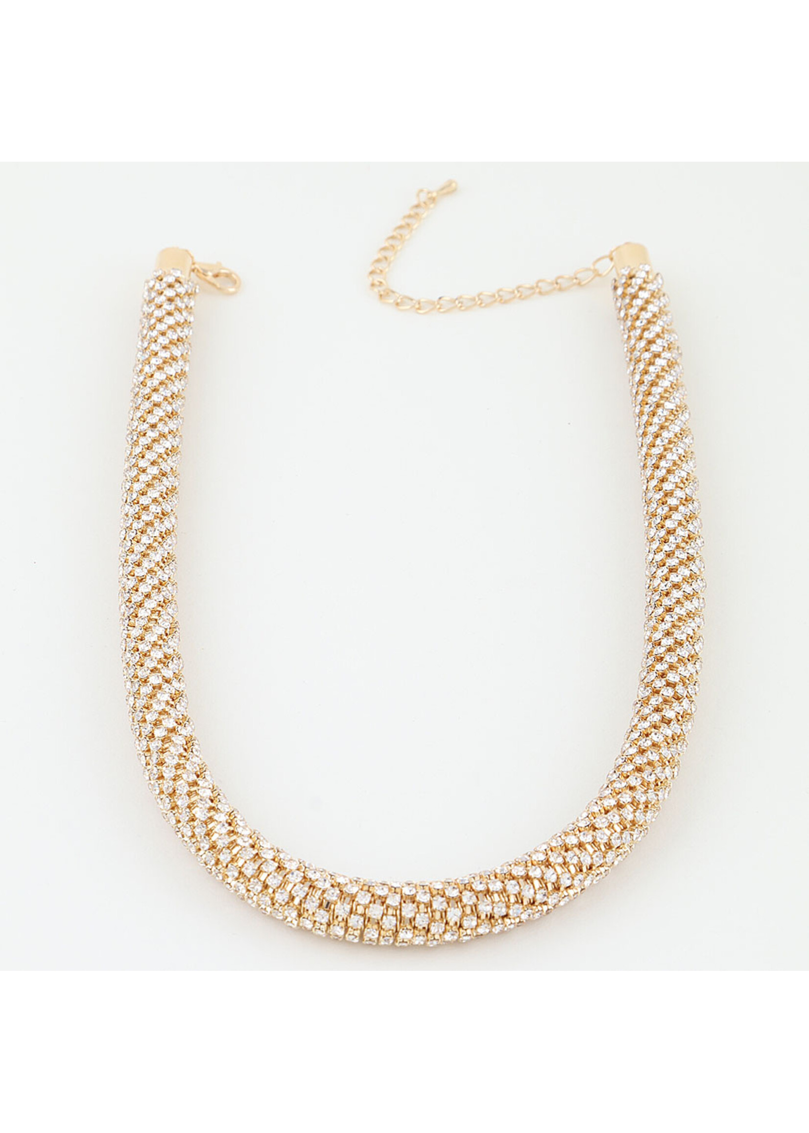 Bejeweled Modern Statement Choker Necklace