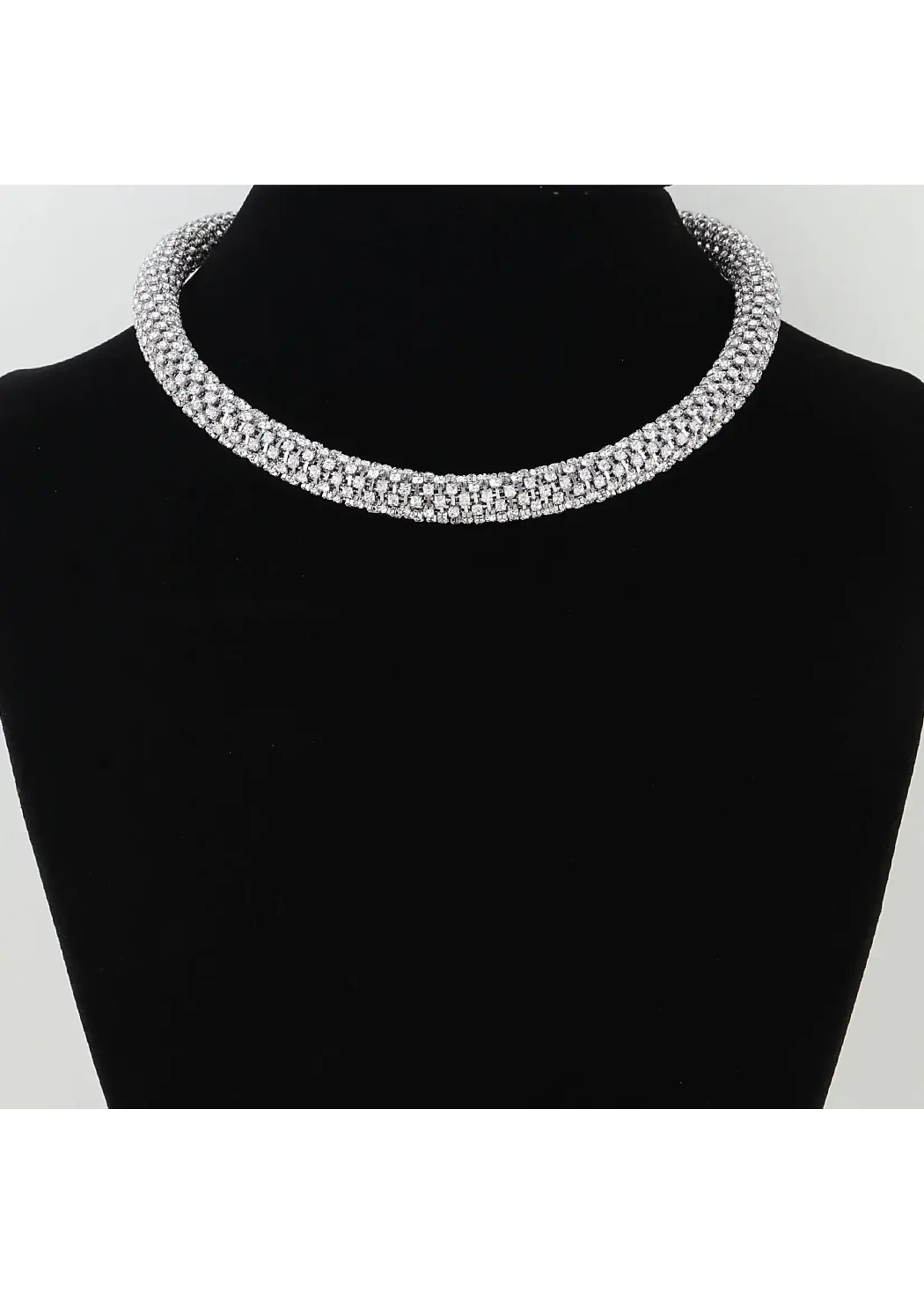 Bejeweled Modern Statement Choker Necklace