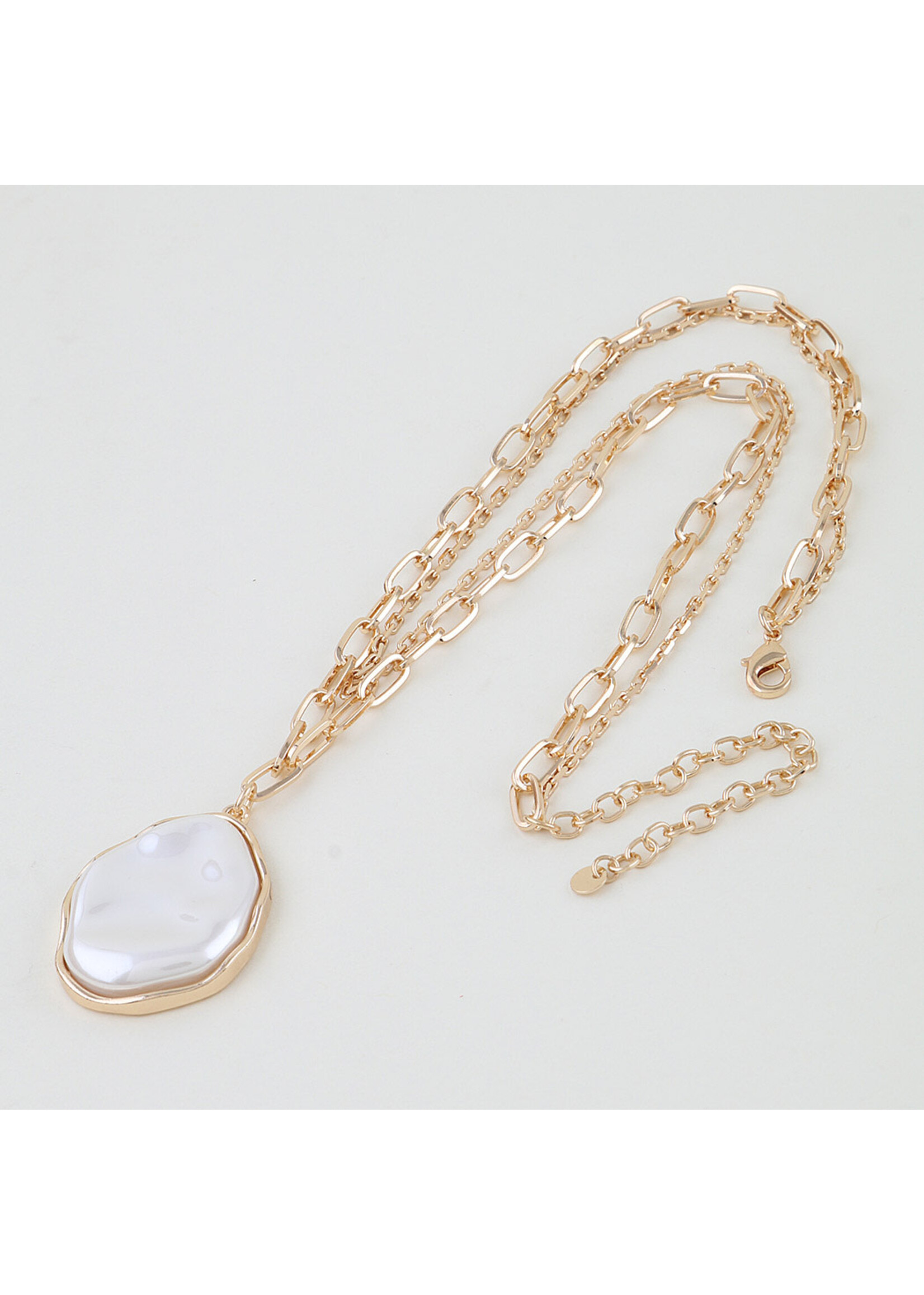 Double Chain Stone Necklace