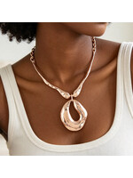 Hammered Ripple Pendant Necklace