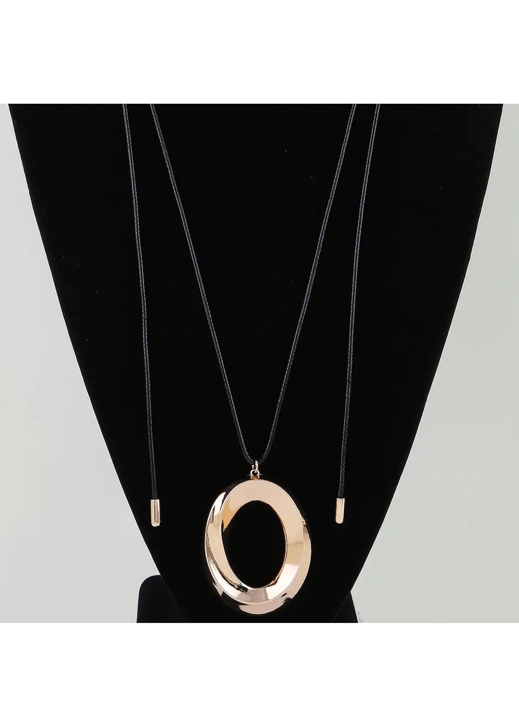 Interweaved Open Loop Wrap Necklace
