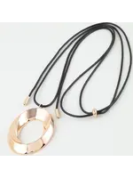 Interweaved Open Loop Wrap Necklace