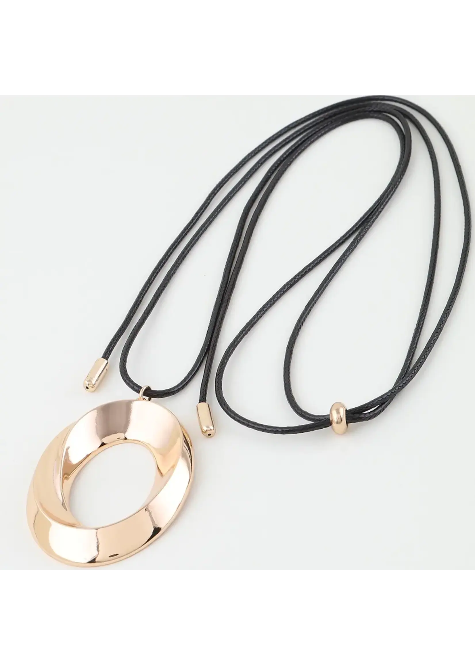 Interweaved Open Loop Wrap Necklace