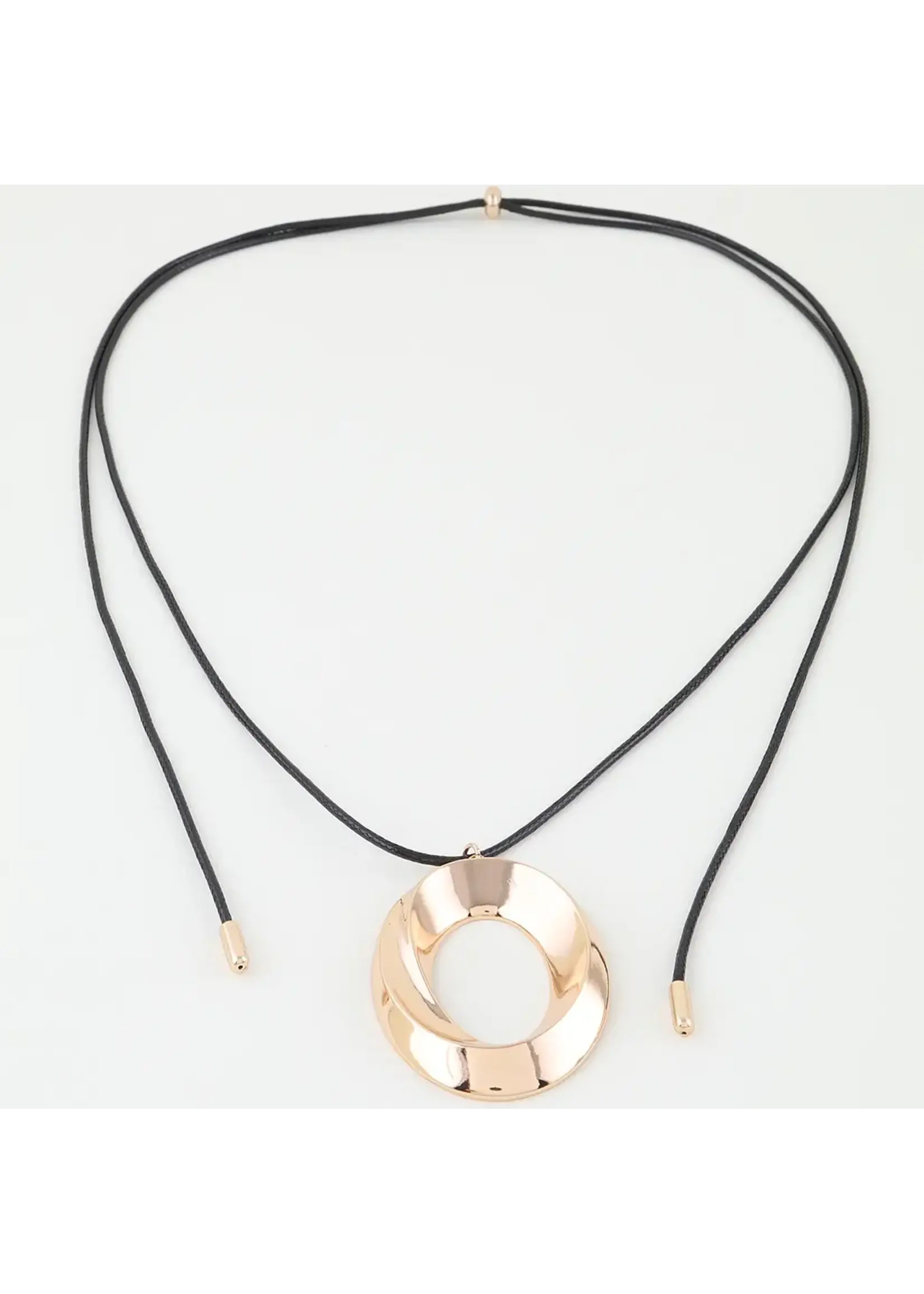 Interweaved Open Loop Wrap Necklace