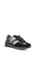 Lyrox Anthracite Metallic Leather Shoe