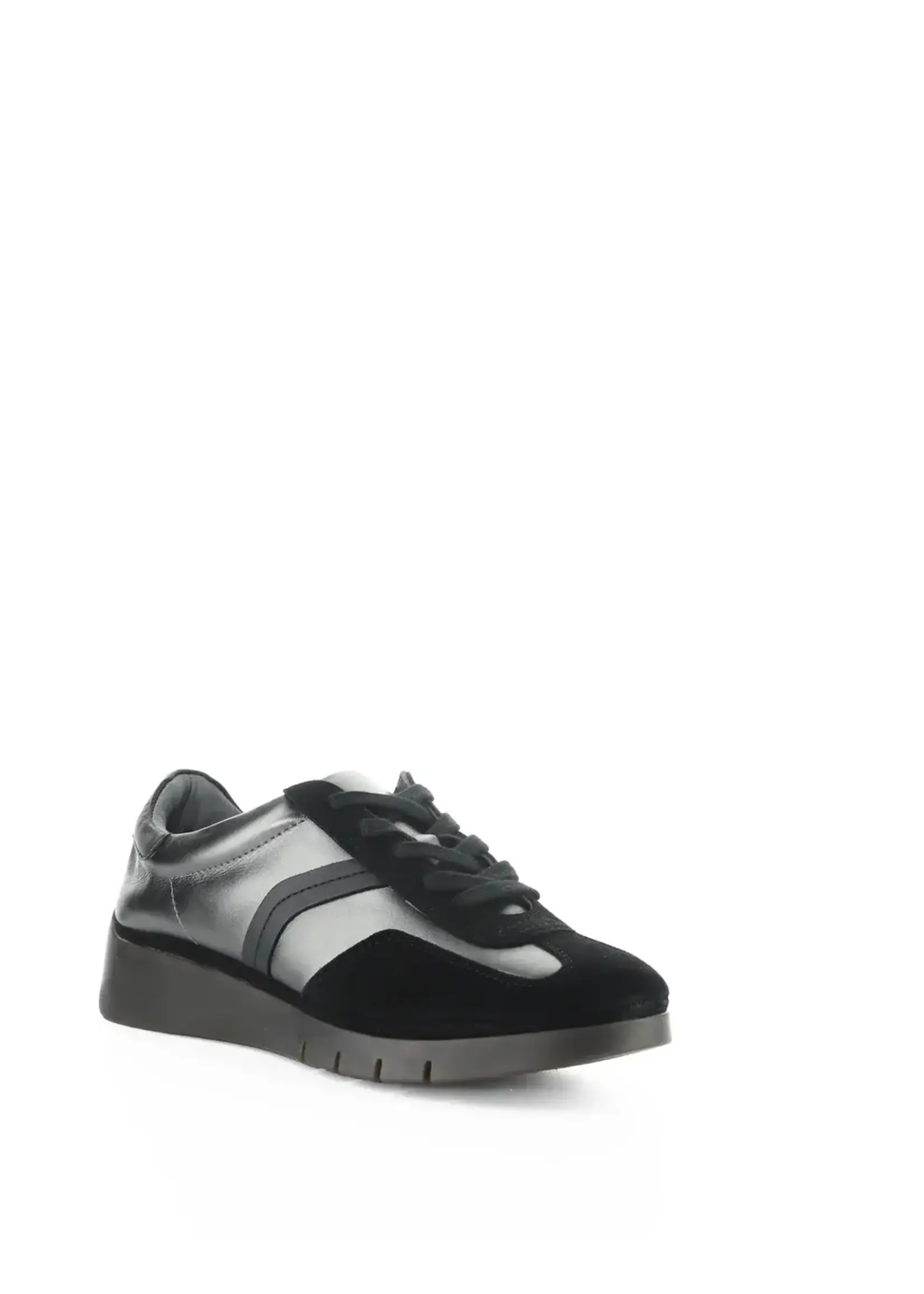 Lyrox Anthracite Metallic Leather Shoe