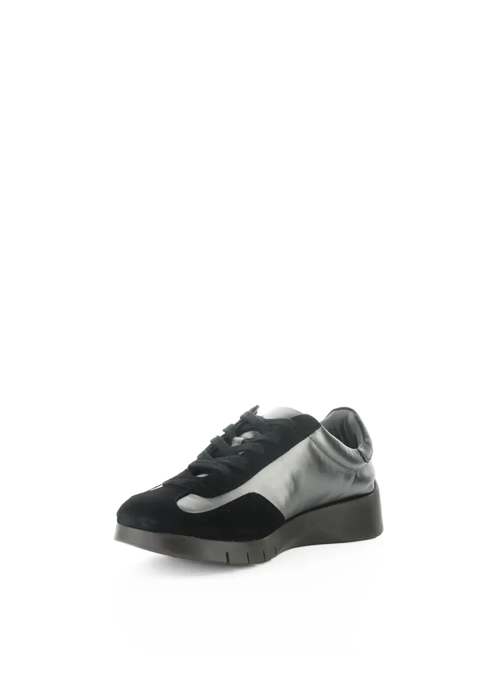 Lyrox Anthracite Metallic Leather Shoe