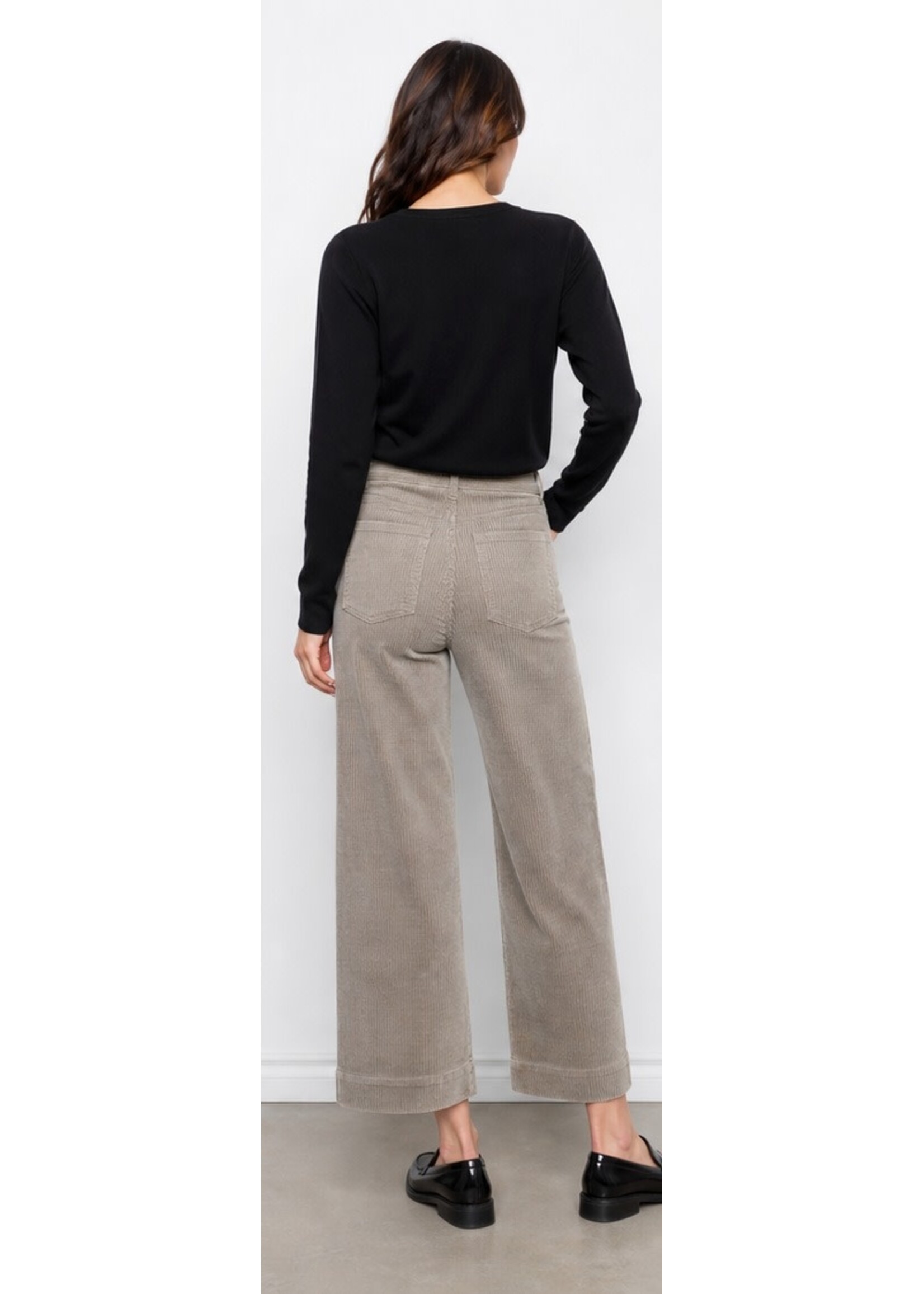 Charlie B Charlie B Cropped Wide Leg Corduroy Pants