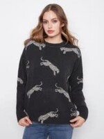Charlie B Charlie B Long Sleeve Drop Shoulder Crew Neck