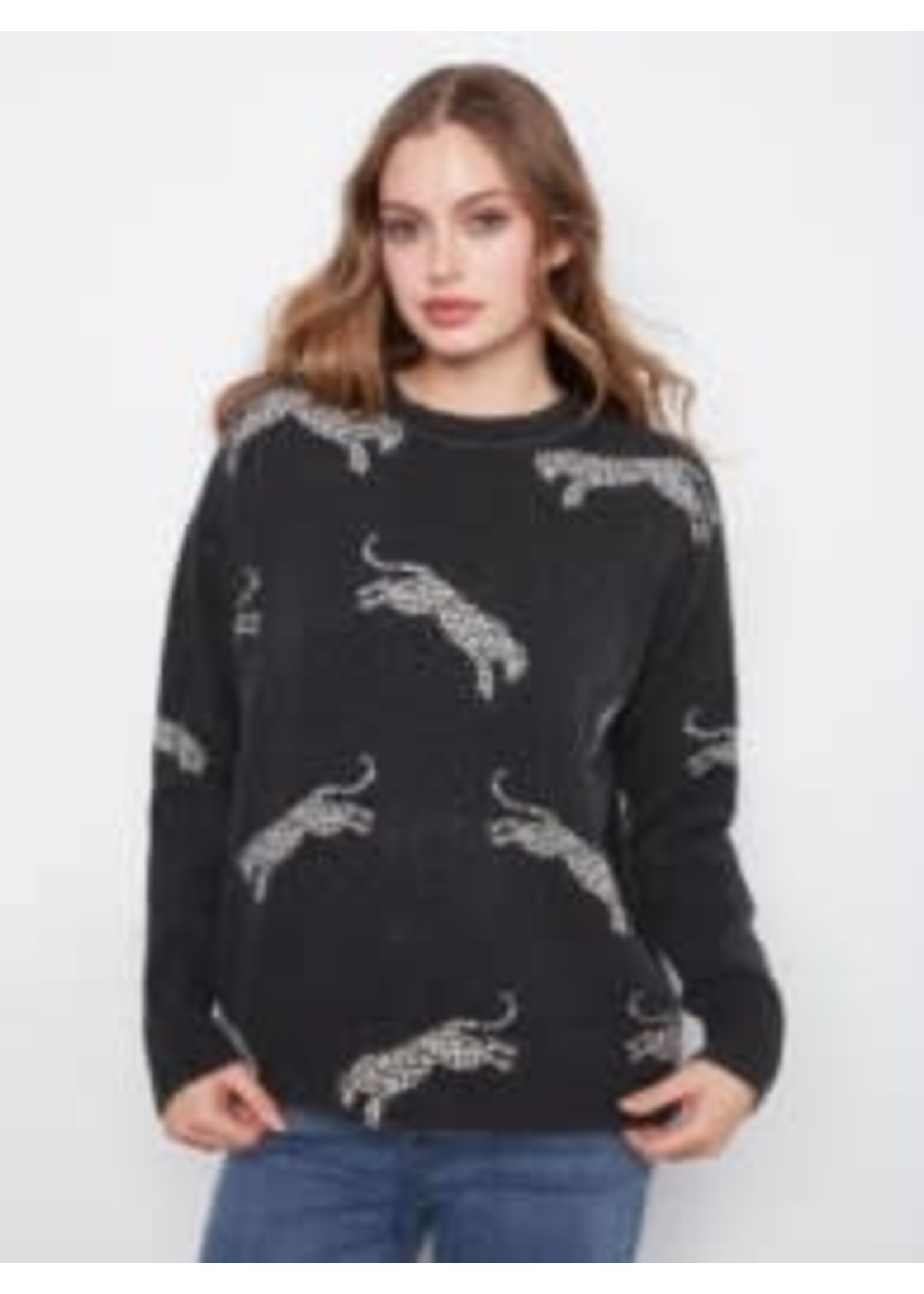 Charlie B Charlie B Long Sleeve Drop Shoulder Crew Neck