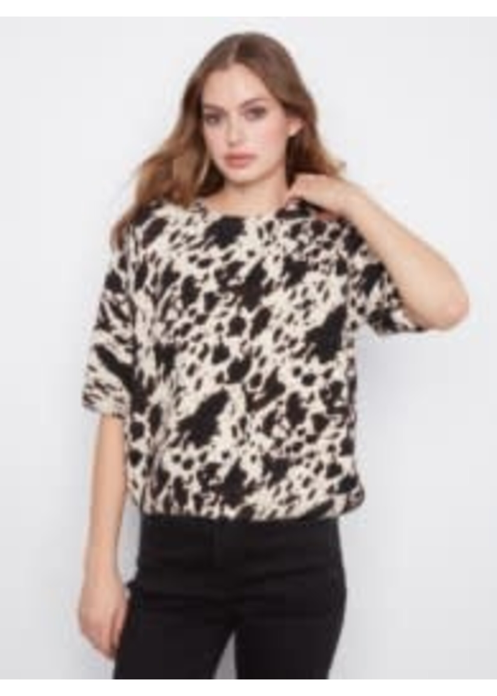 Charlie B Charlie B Elbow Sleeve Balloon Shape Sweater