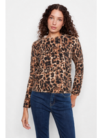 Charlie B Charlie B Long Sleeve Hairy Knit Crew Sweater