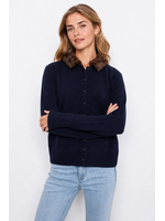 Charlie B Charlie B Plushy Button Up Cardi with Faux Fur Collar