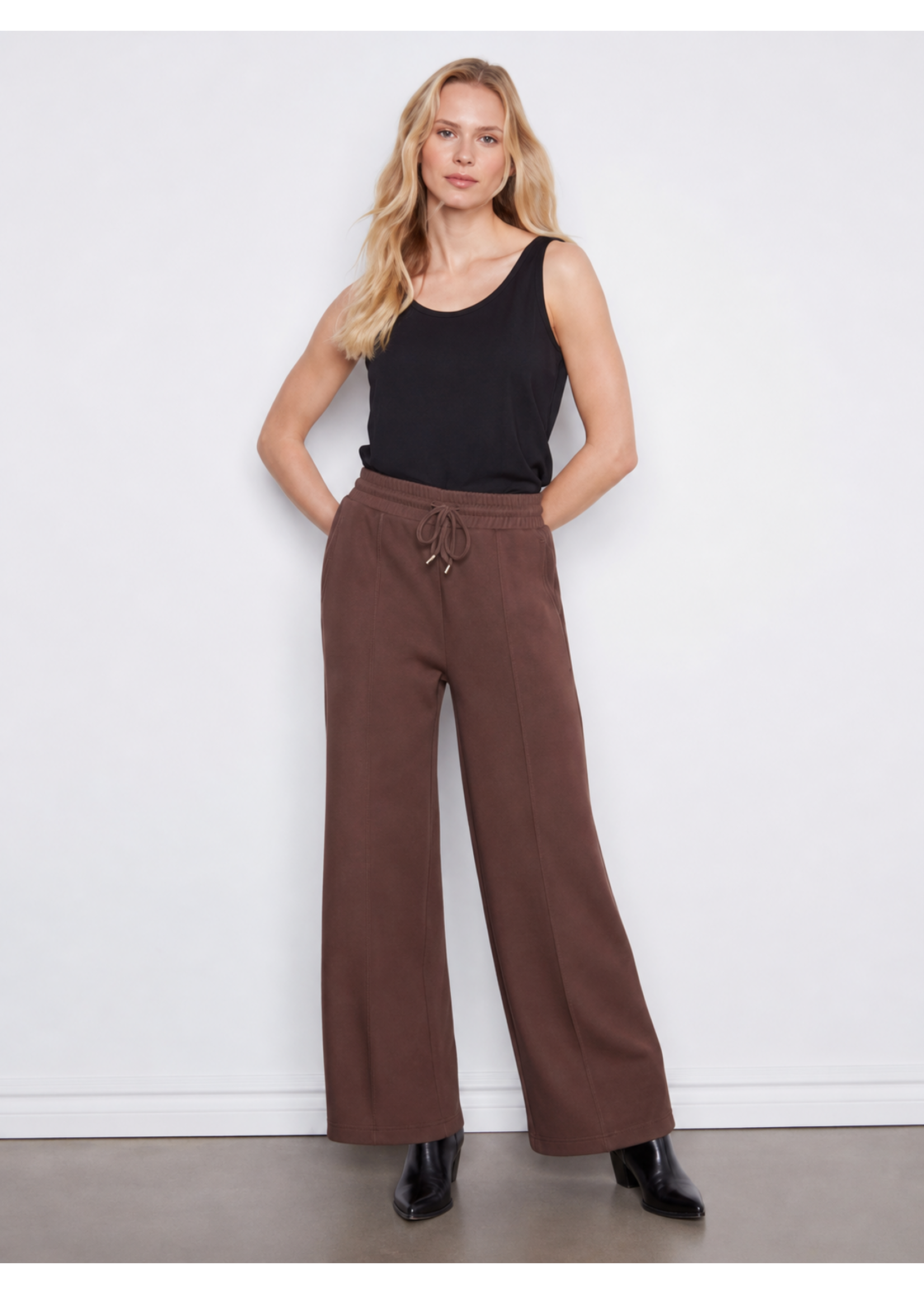 Charlie B Charlie B Wide Leg Pin Tuck Pant