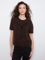 Charlie B Charlie B  Short Sleeve Crew Neck Sweater Combo
