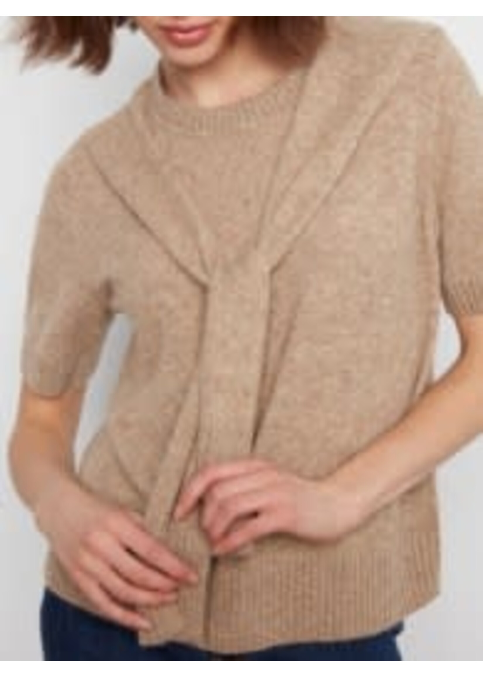 Charlie B Charlie B  Short Sleeve Crew Neck Sweater Combo