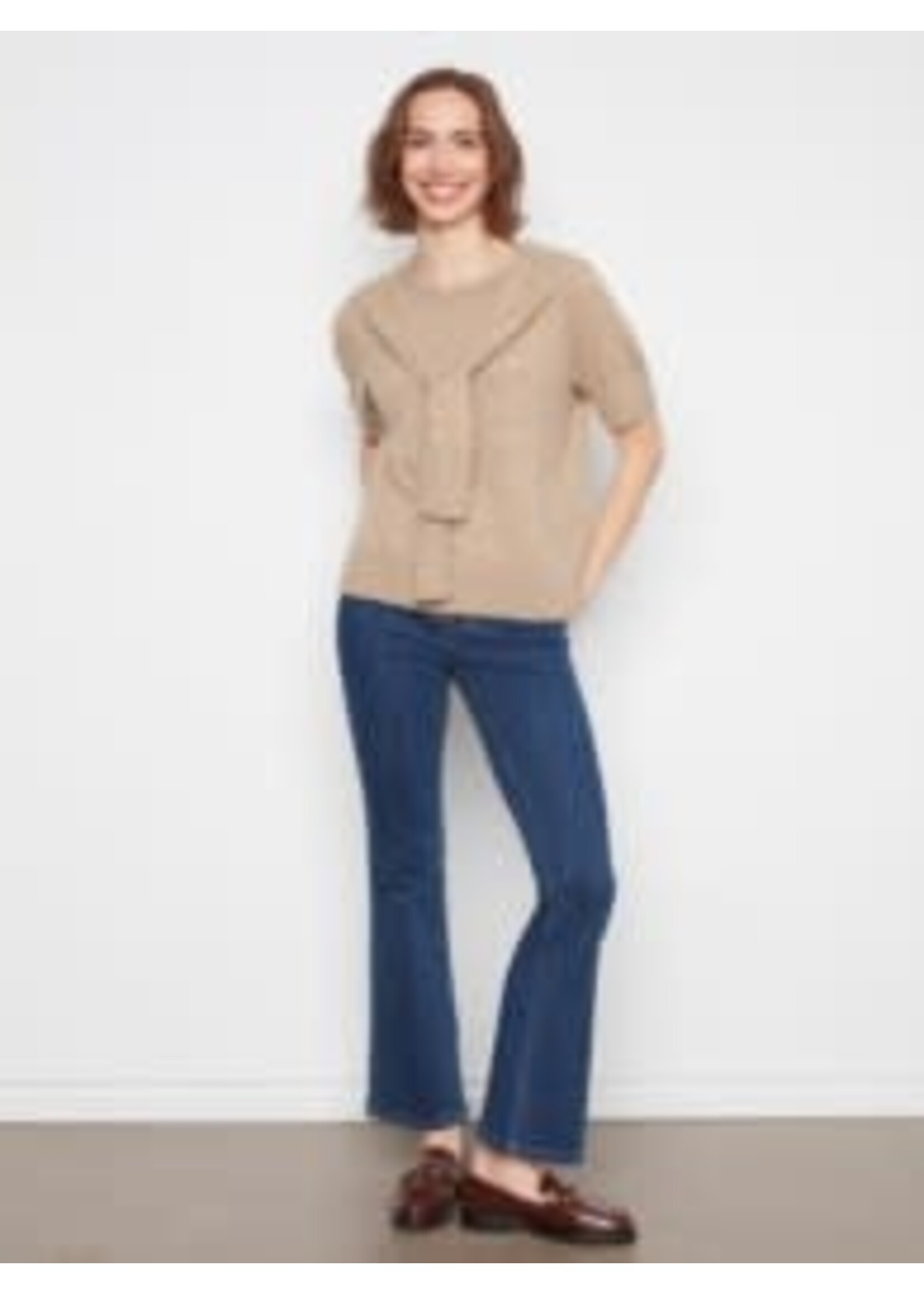 Charlie B Charlie B  Short Sleeve Crew Neck Sweater Combo