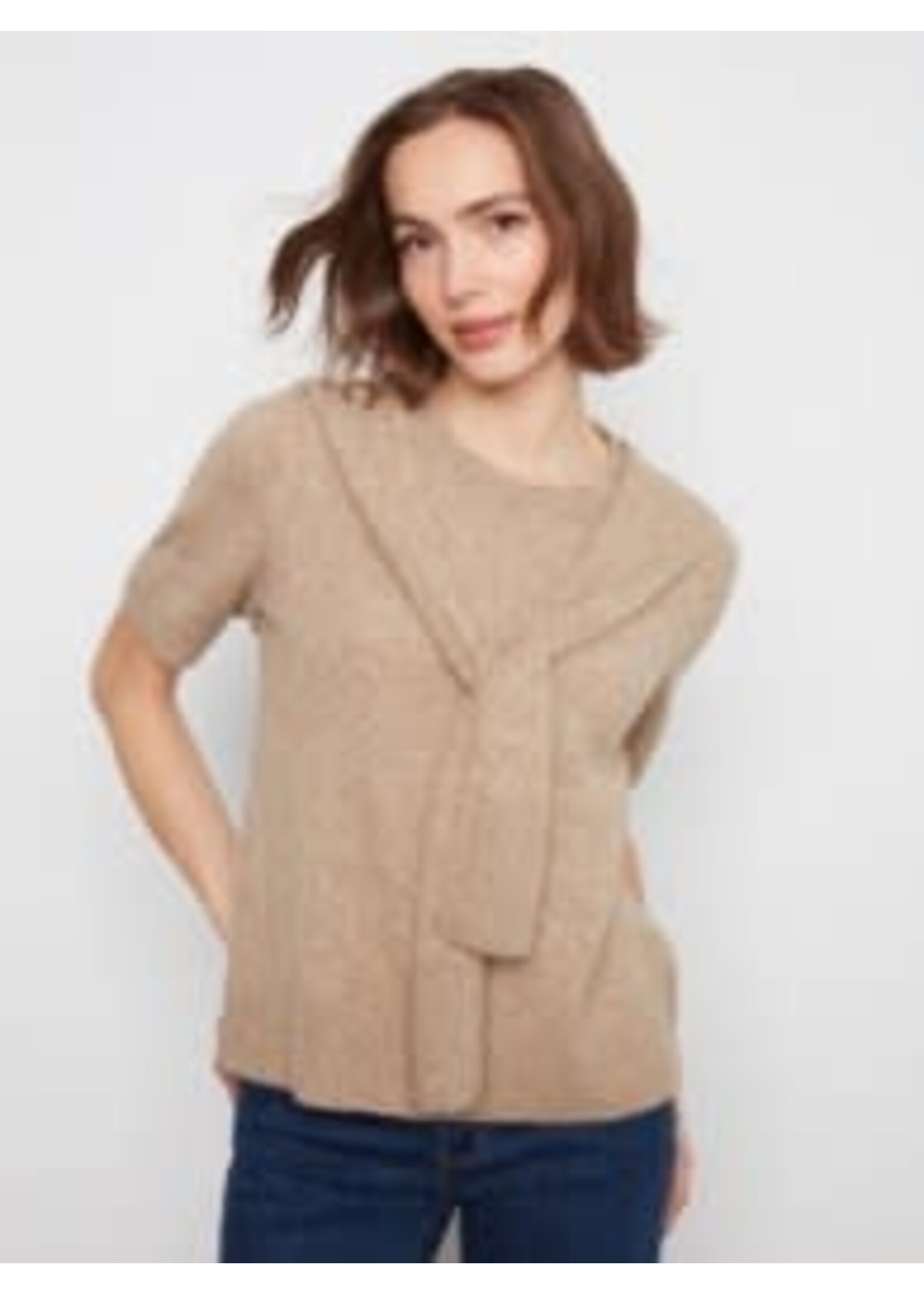 Charlie B Charlie B  Short Sleeve Crew Neck Sweater Combo