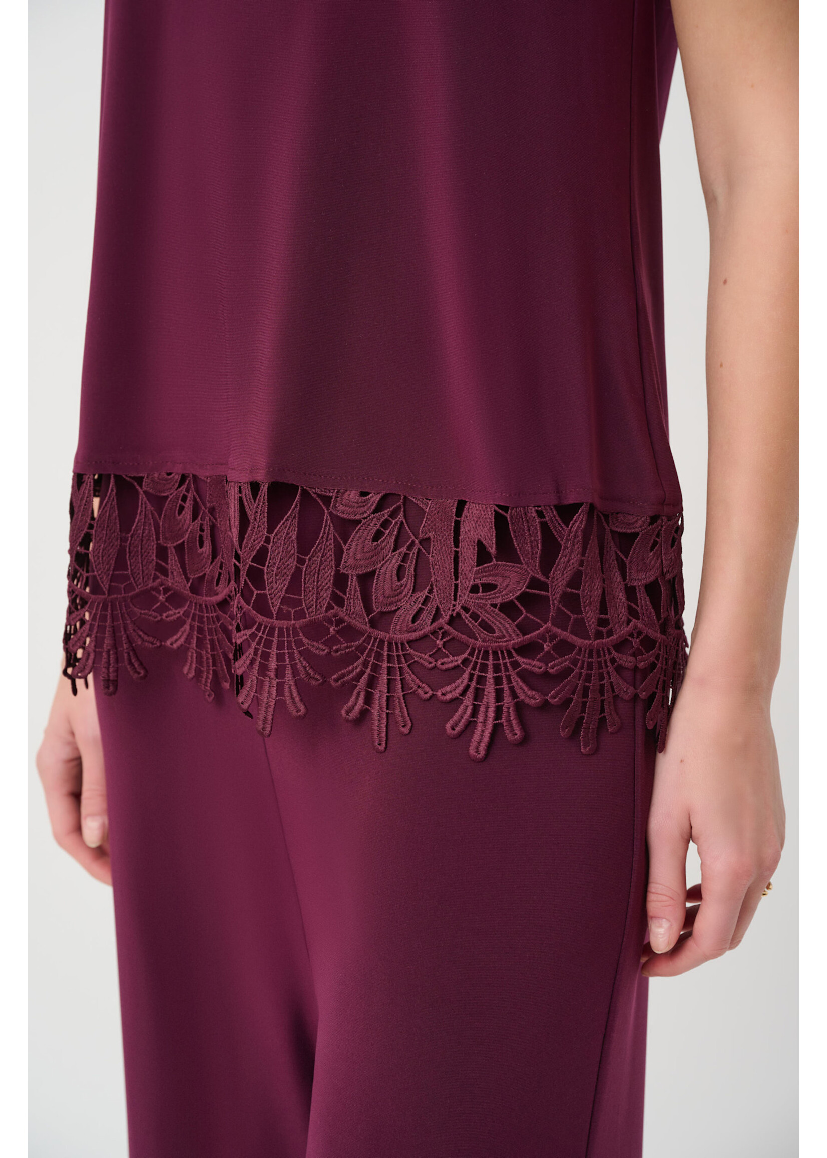 Joseph Ribkoff JR Lace Hem Sleeveless Top