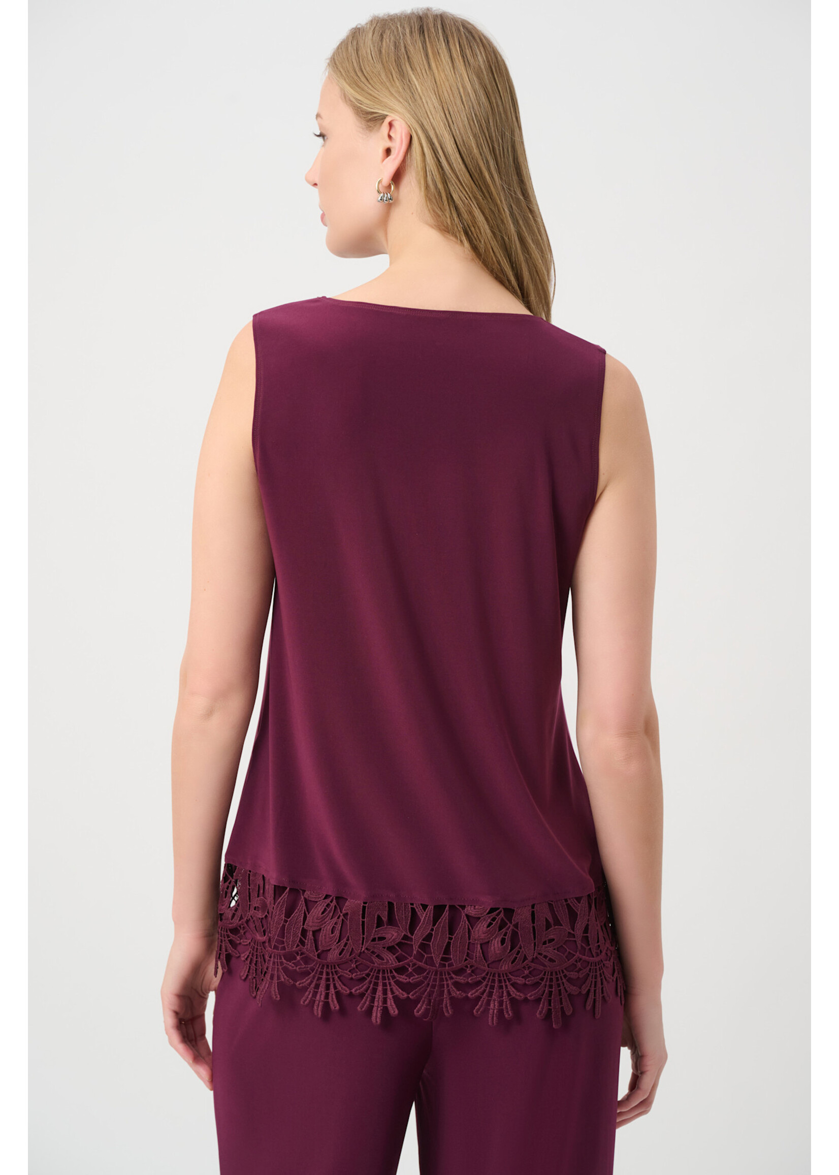 Joseph Ribkoff JR Lace Hem Sleeveless Top