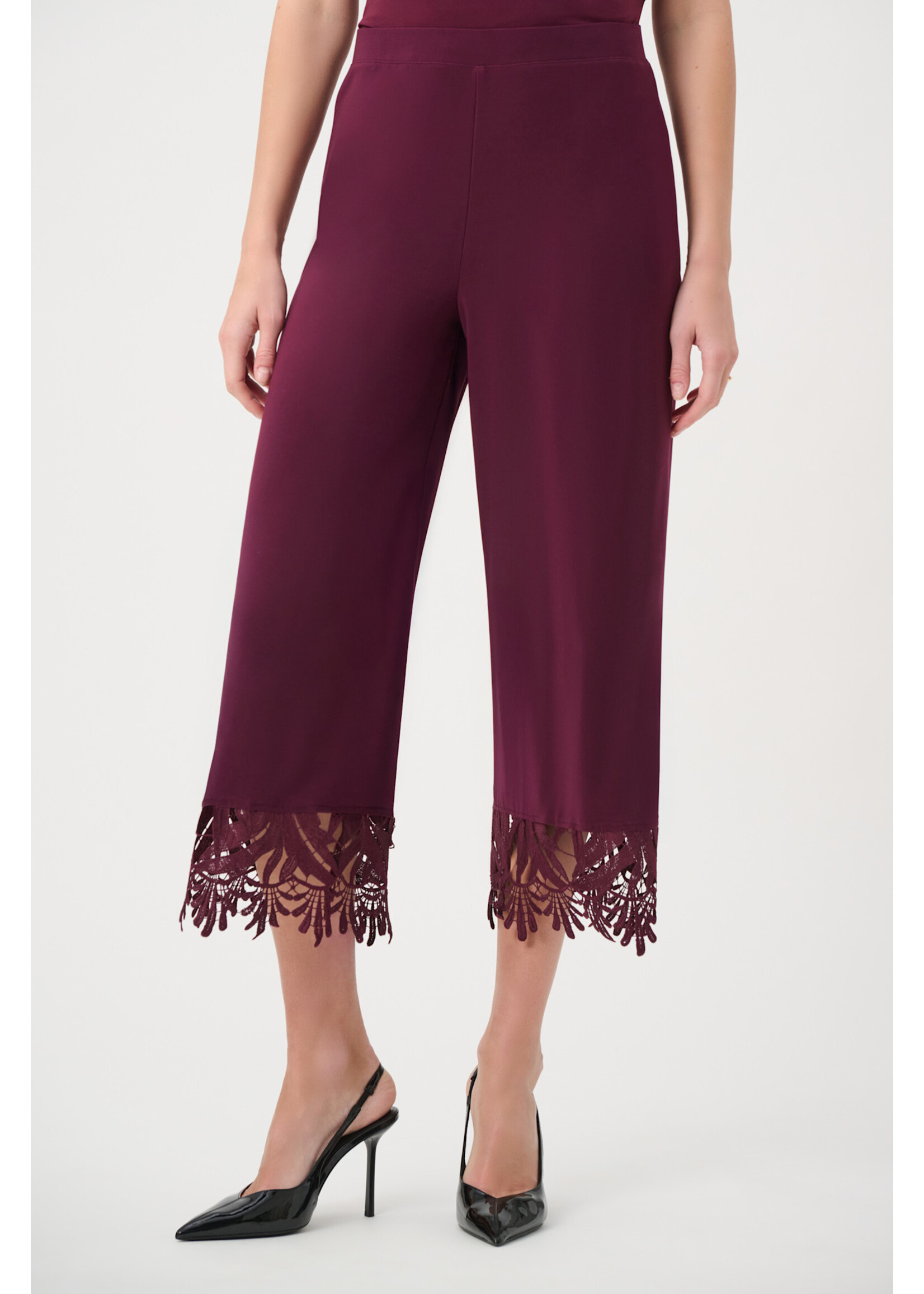 Joseph Ribkoff JR Lace Hem Culotte Pants