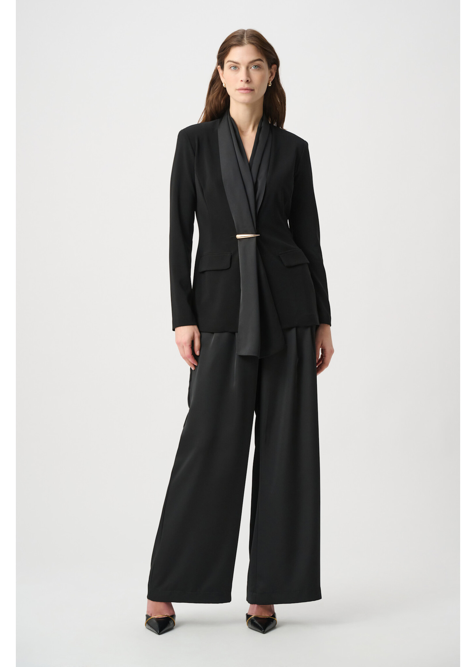 Joseph Ribkoff JR Recycled Satin Wide-Leg Pants