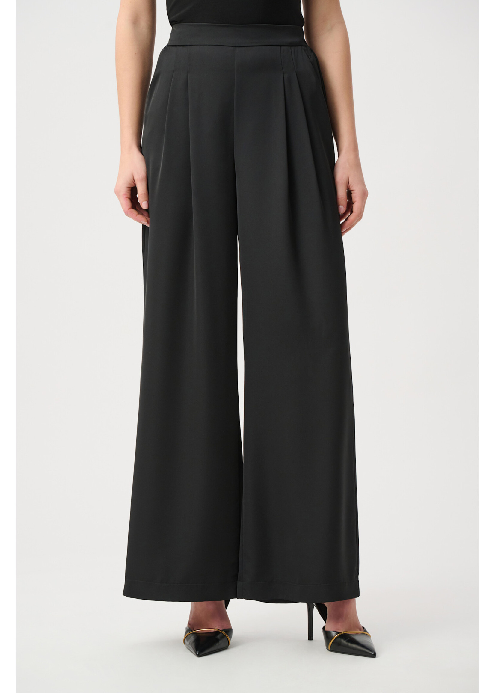 Joseph Ribkoff JR Recycled Satin Wide-Leg Pants