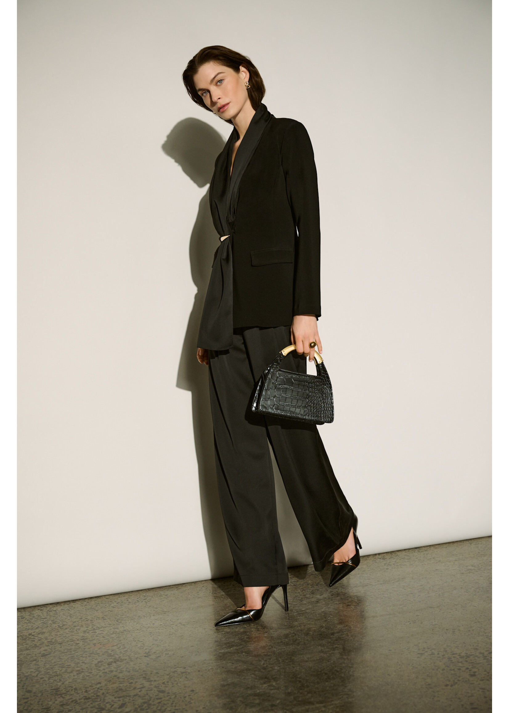 Joseph Ribkoff JR Recycled Satin Wide-Leg Pants