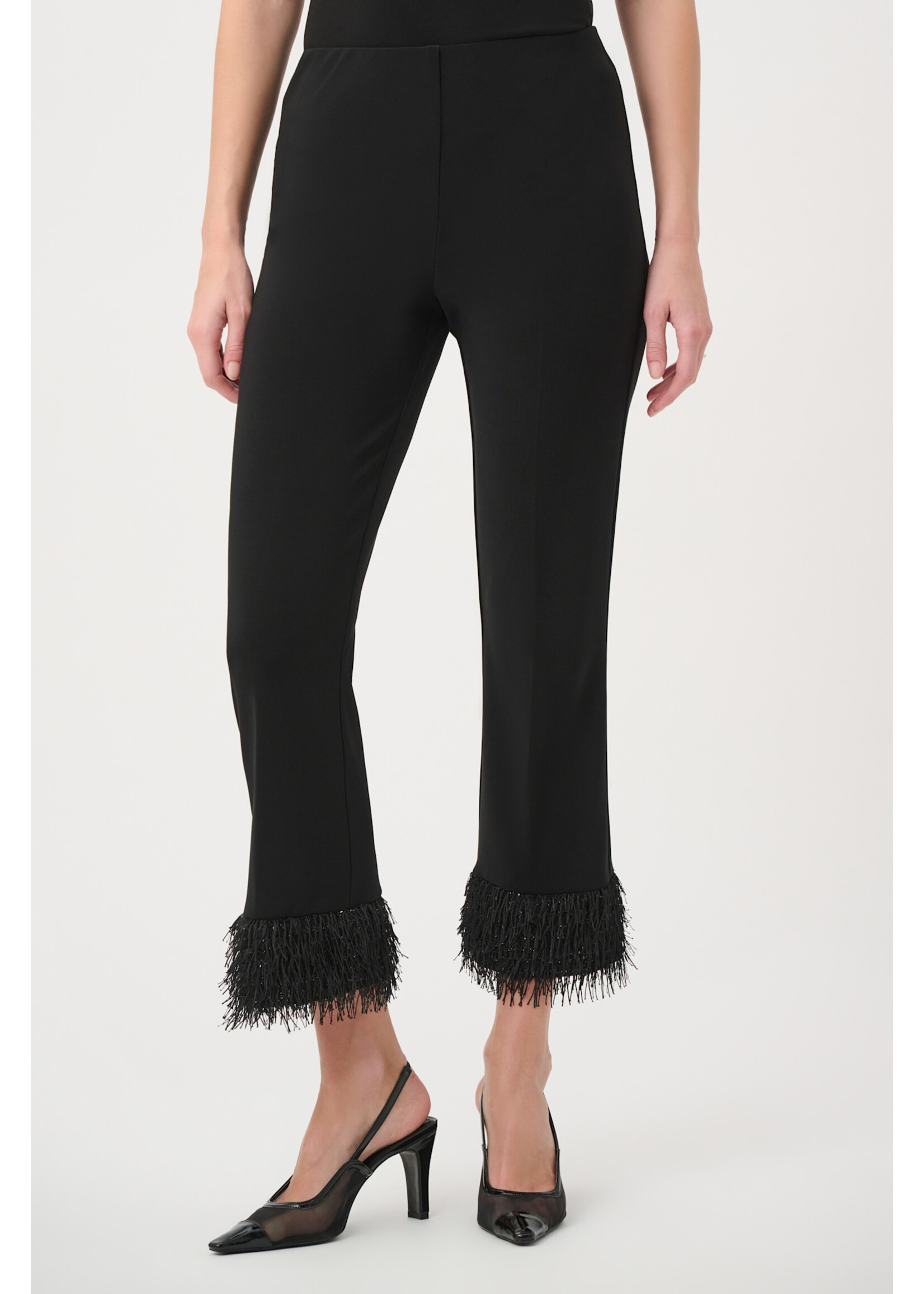 Joseph Ribkoff JR Fringed Flared Pants