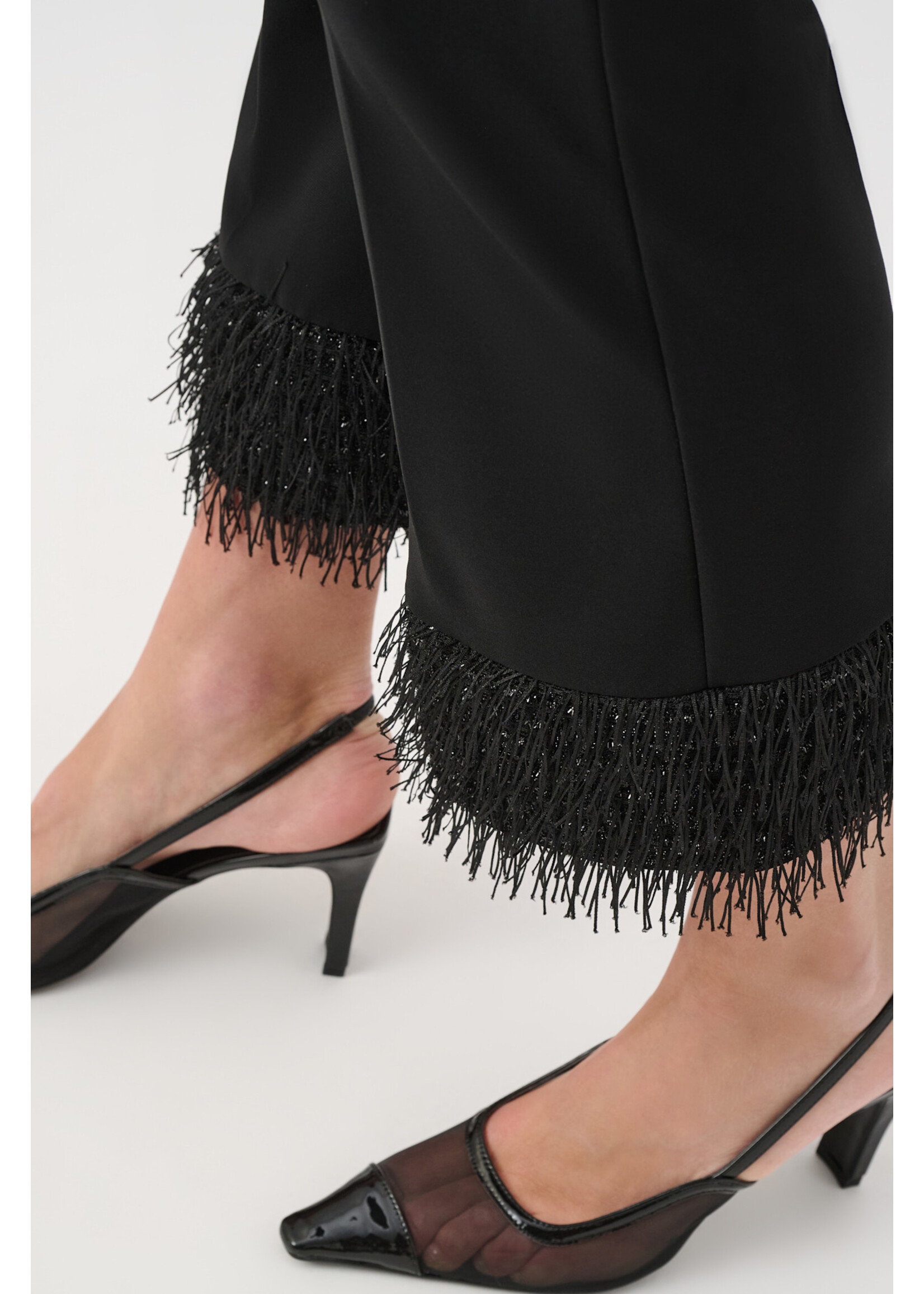 Joseph Ribkoff JR Fringed Flared Pants