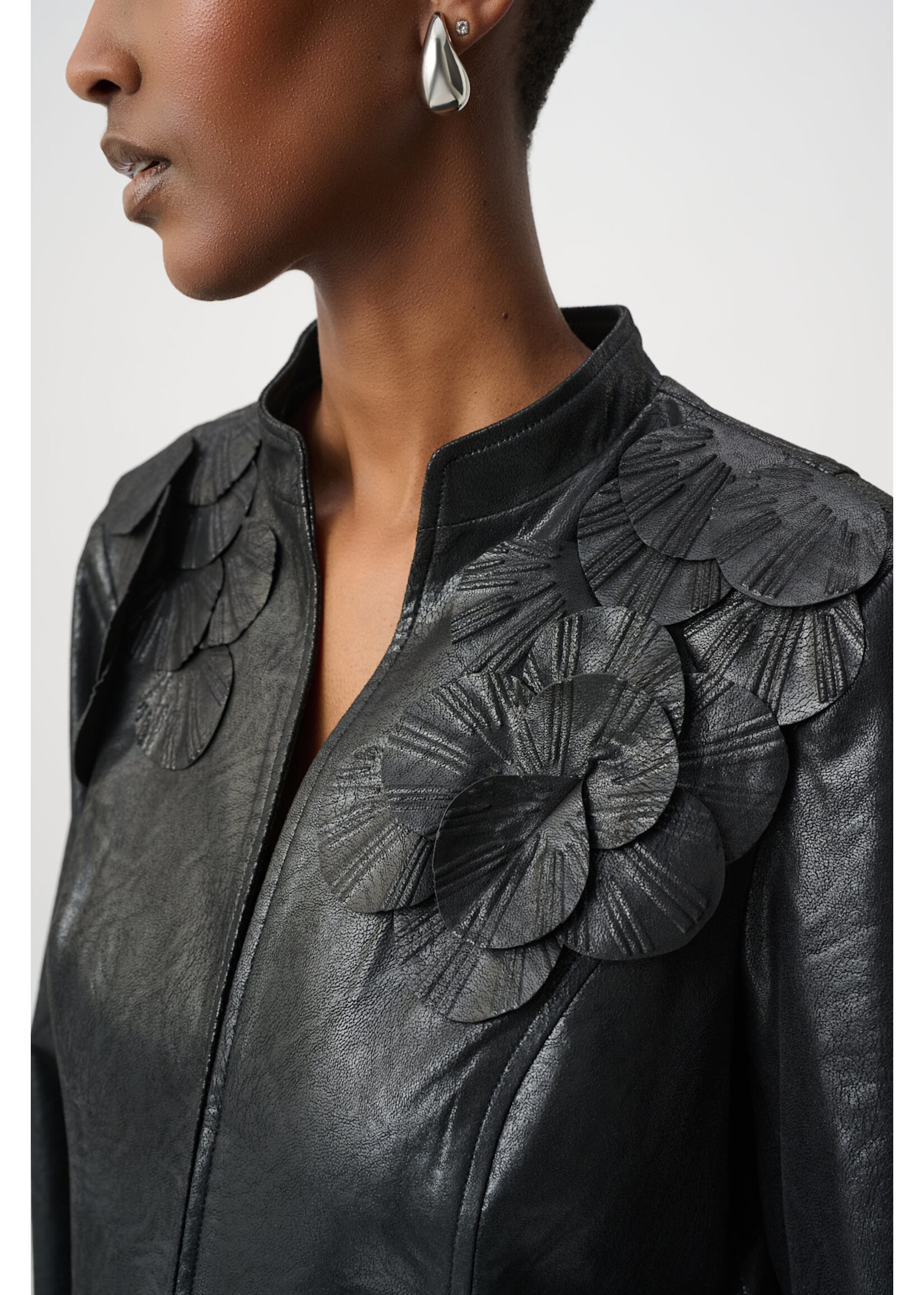 Joseph Ribkoff JR Embellished Foiled Suede Jacket
