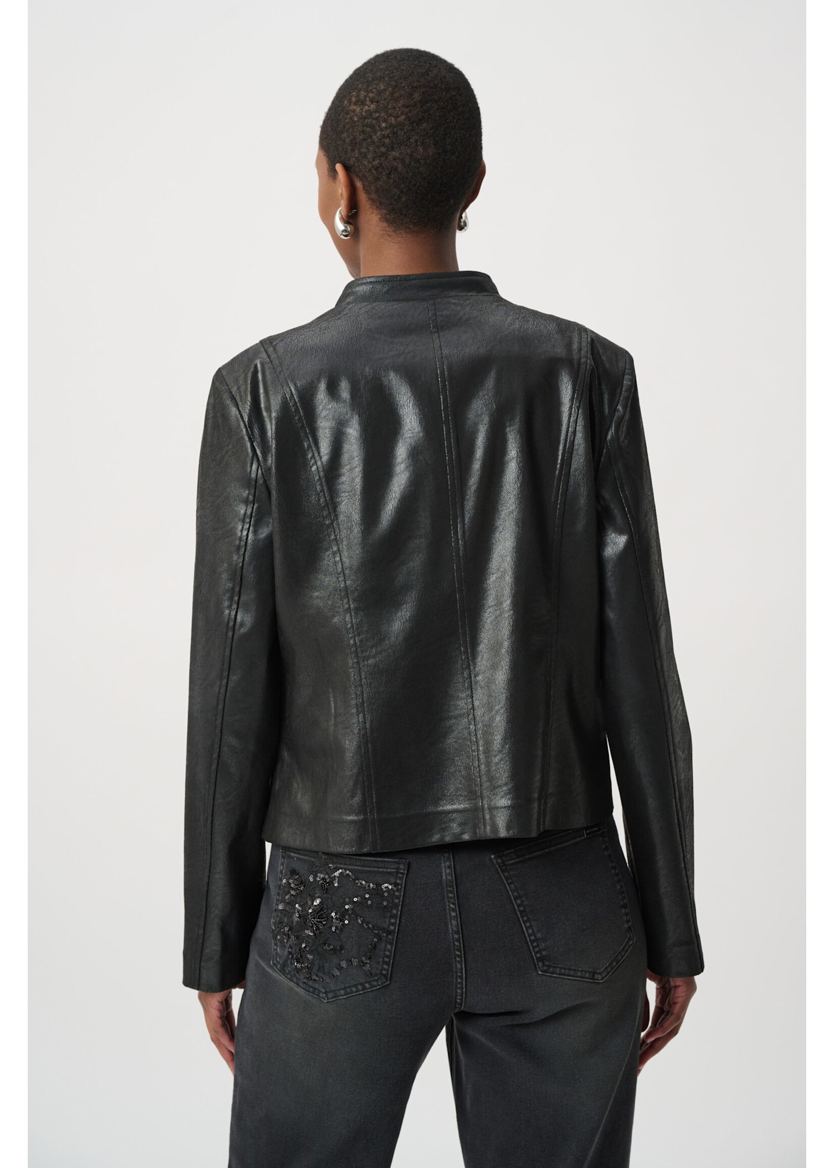 Joseph Ribkoff JR Embellished Foiled Suede Jacket