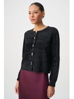 Joseph Ribkoff JR Bejeweled Crewneck Cardigan