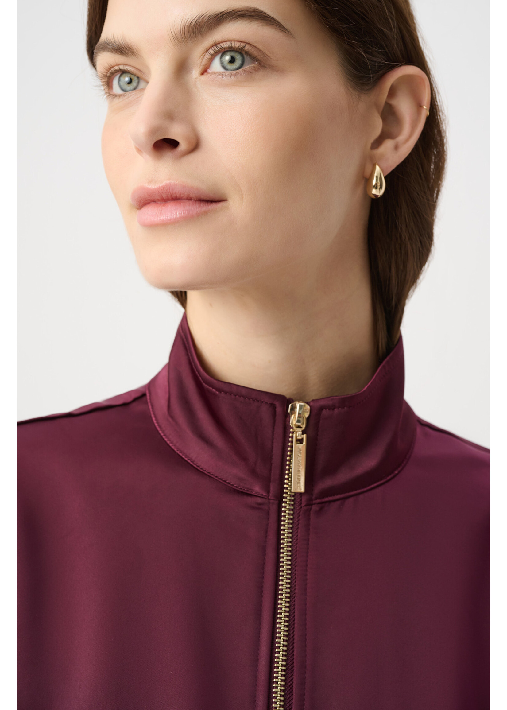 Joseph Ribkoff JR Satin Puff Sleeve Utility Jacket