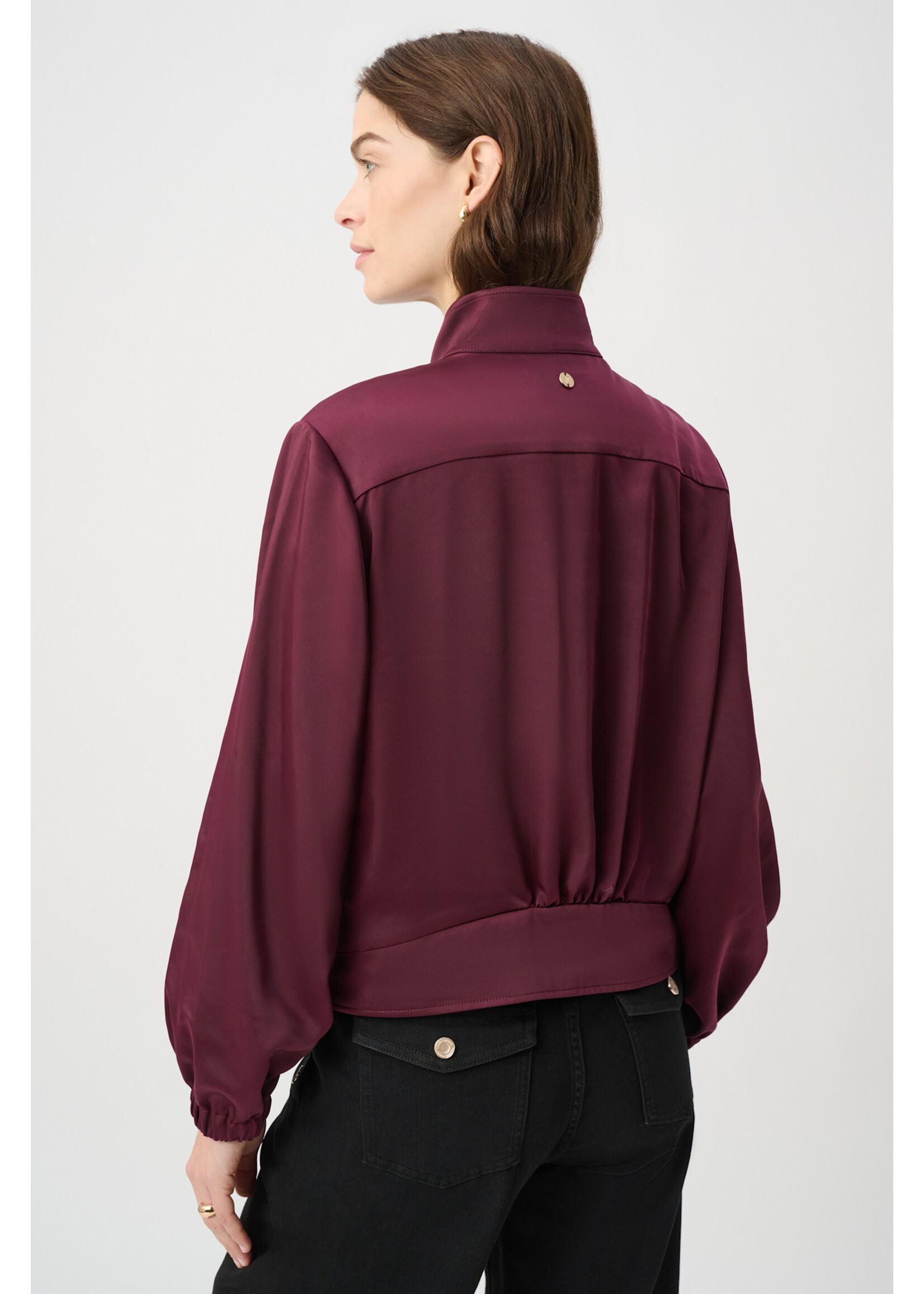 Joseph Ribkoff JR Satin Puff Sleeve Utility Jacket