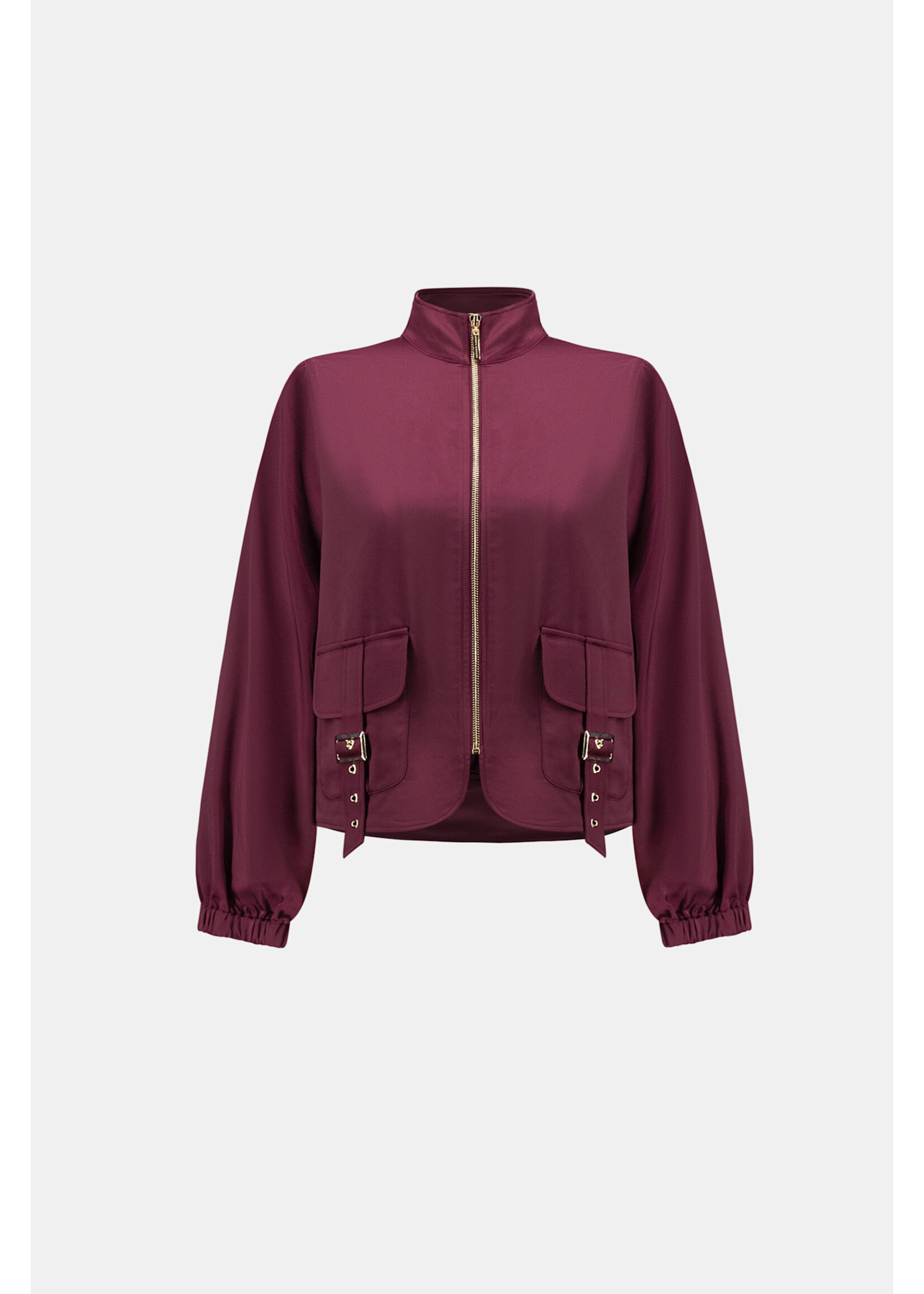Joseph Ribkoff JR Satin Puff Sleeve Utility Jacket