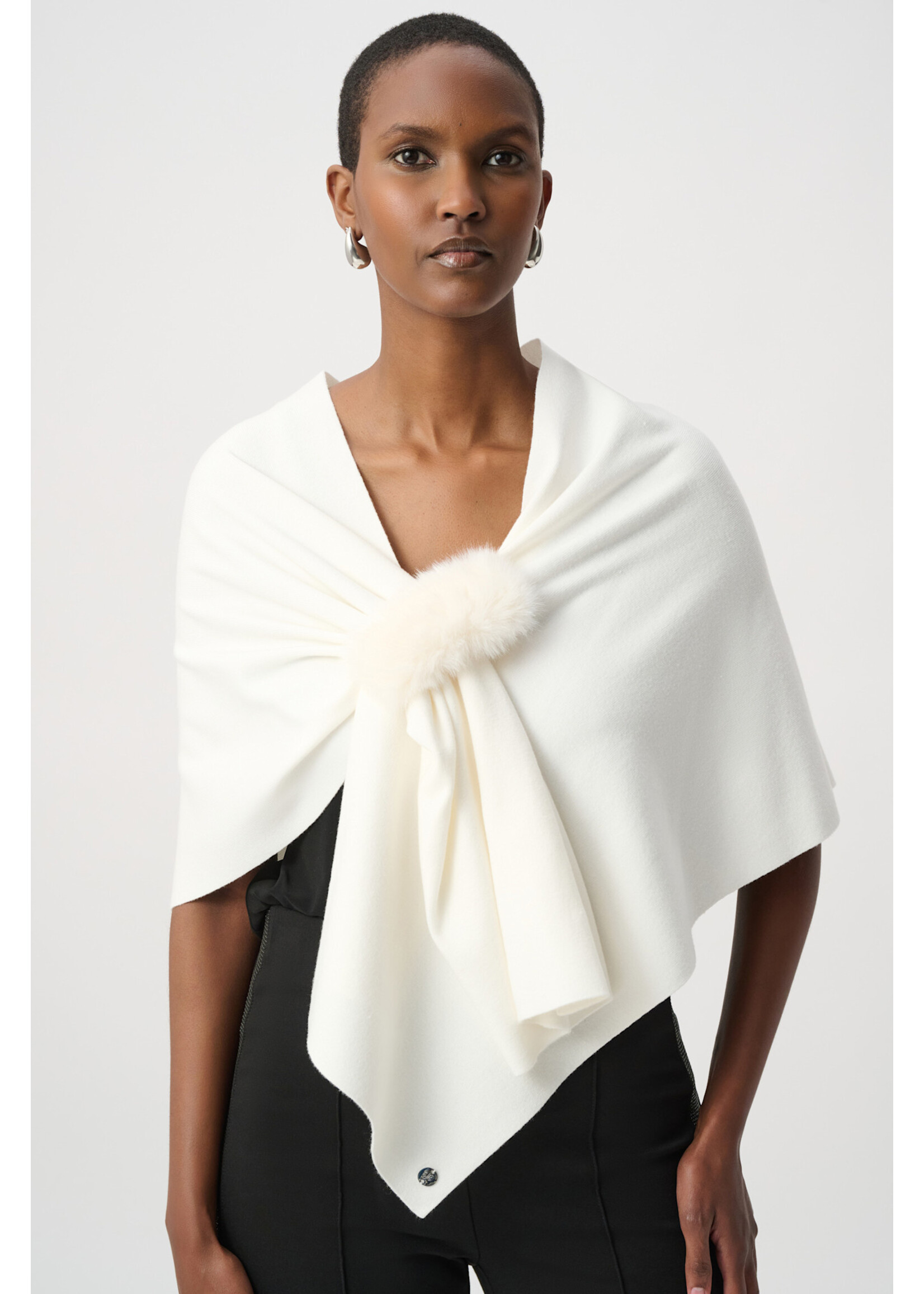 Joseph Ribkoff JR Faux Fur Draped Cover Up