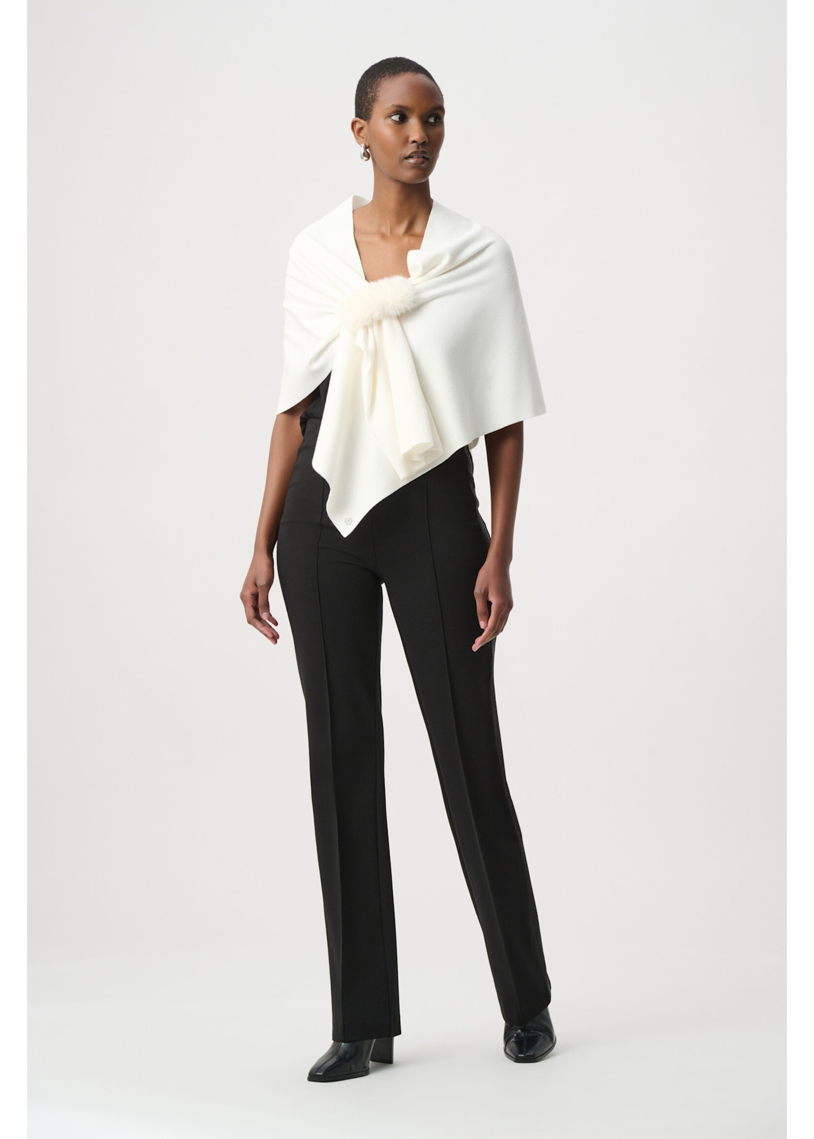 Joseph Ribkoff JR Faux Fur Draped Cover Up