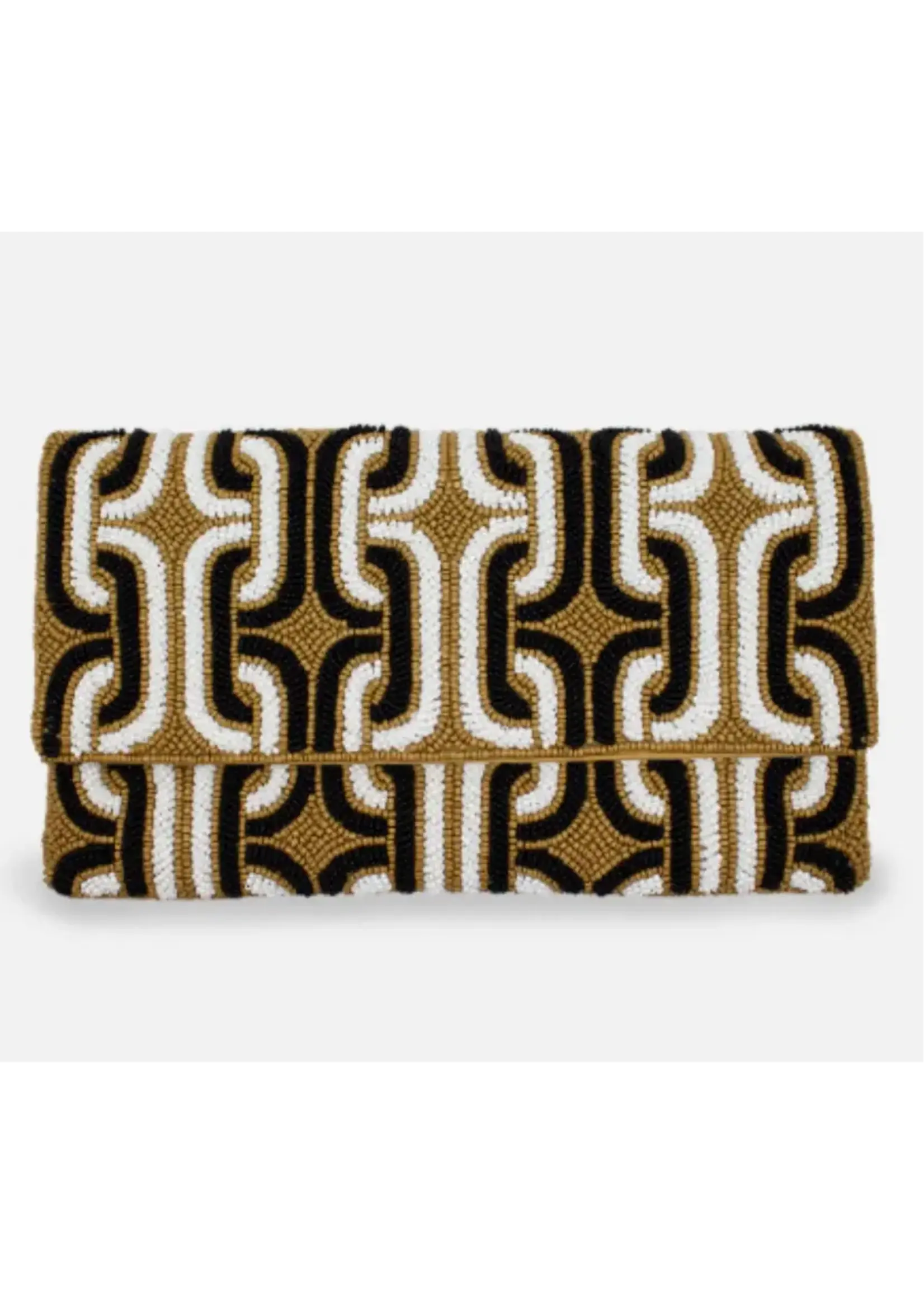Luv & Co. Beaded Clutch w/ Shoulder Strap