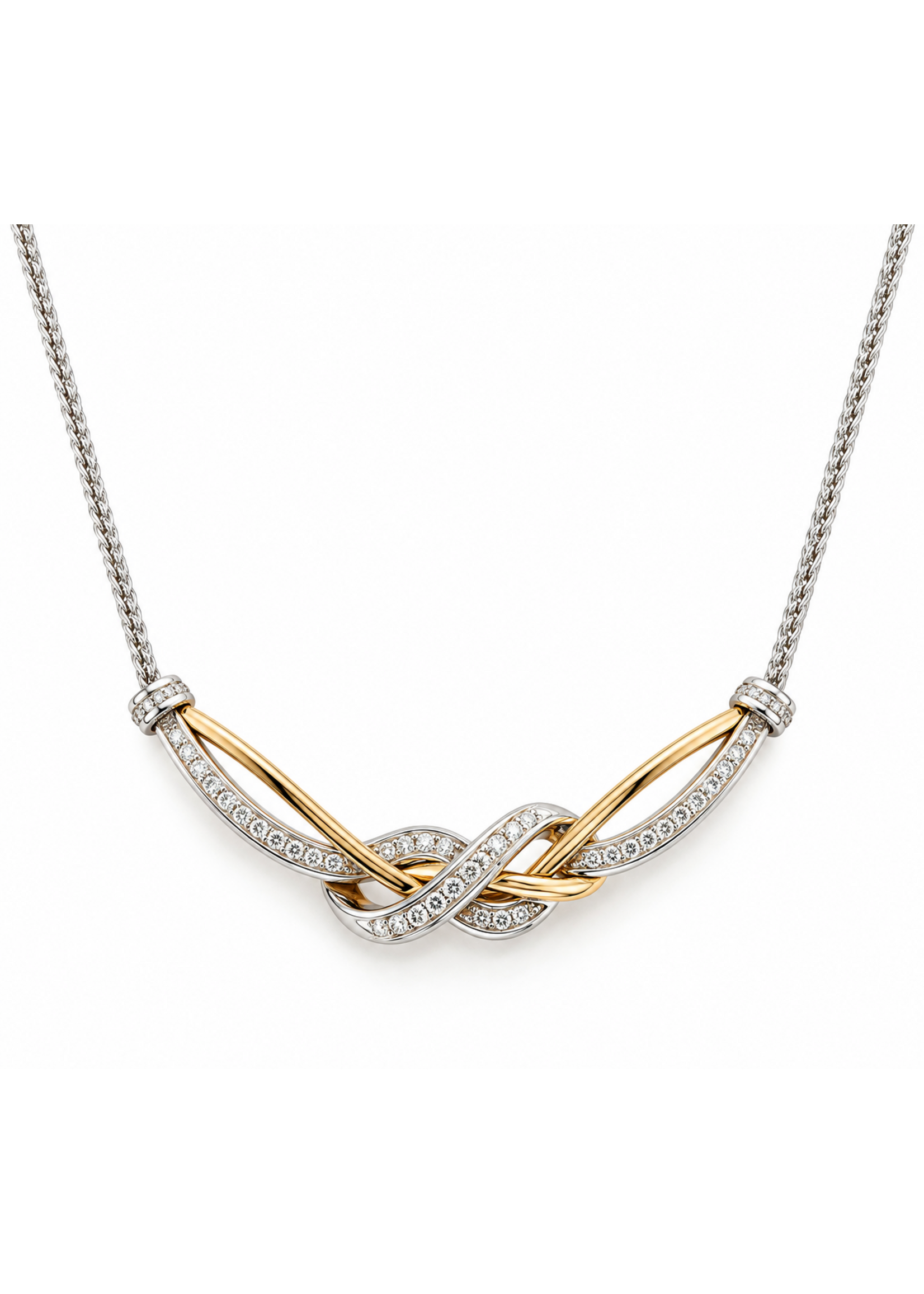 Vintage Sterling Gold CZ Necklace MSRP $500