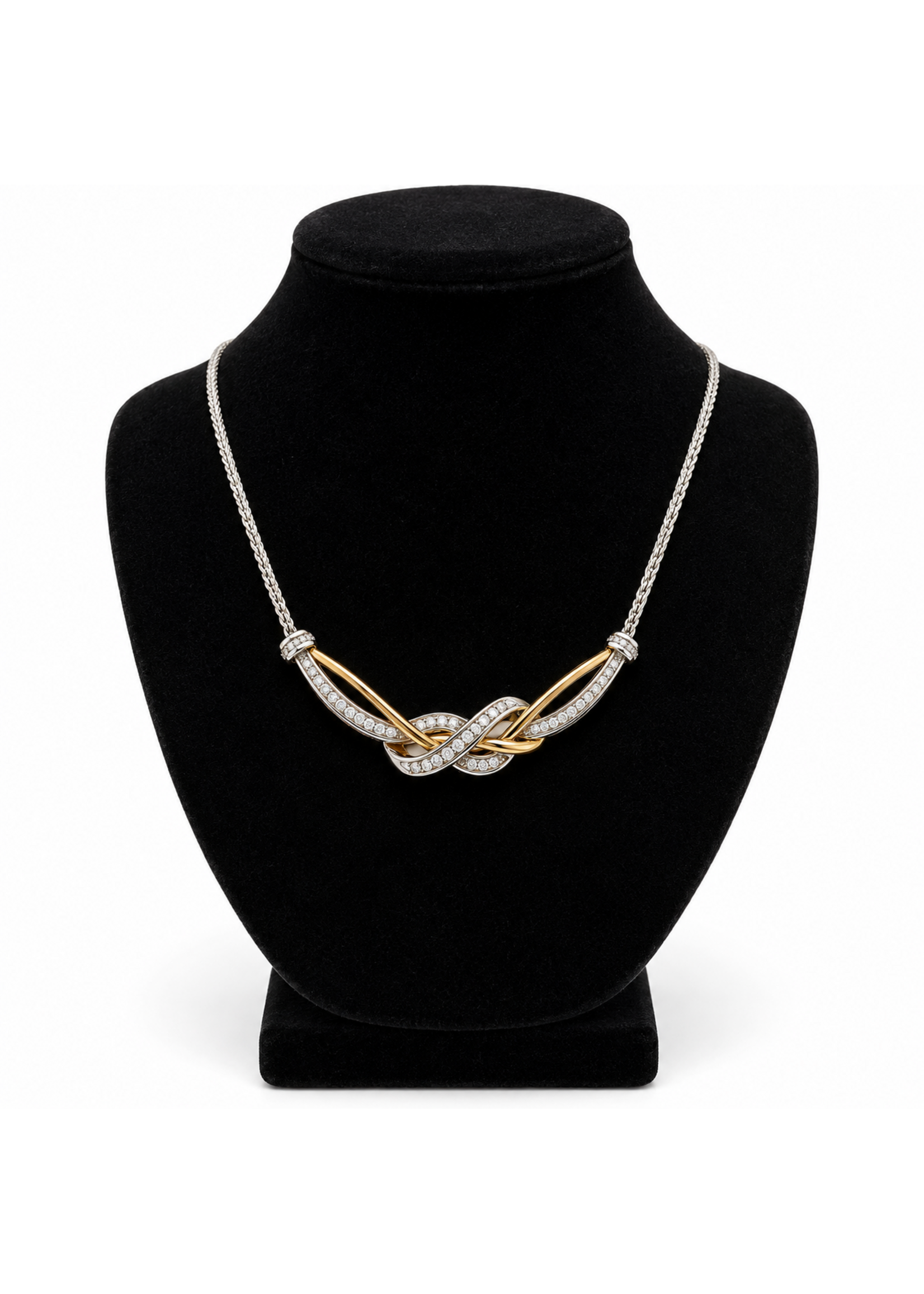 Vintage Sterling Gold CZ Necklace MSRP $500