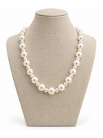 Vintage Graduated Freshwater Pearl Necklace 18" MSRP $500